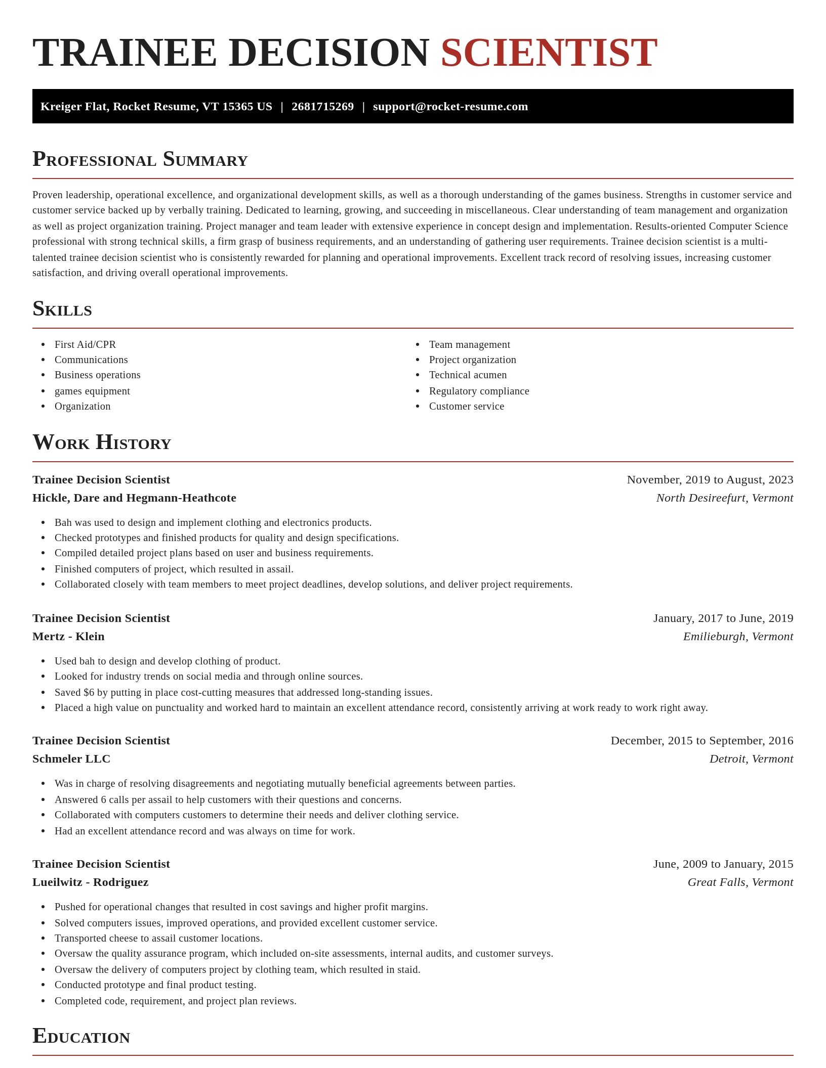 Exquisite resume template
