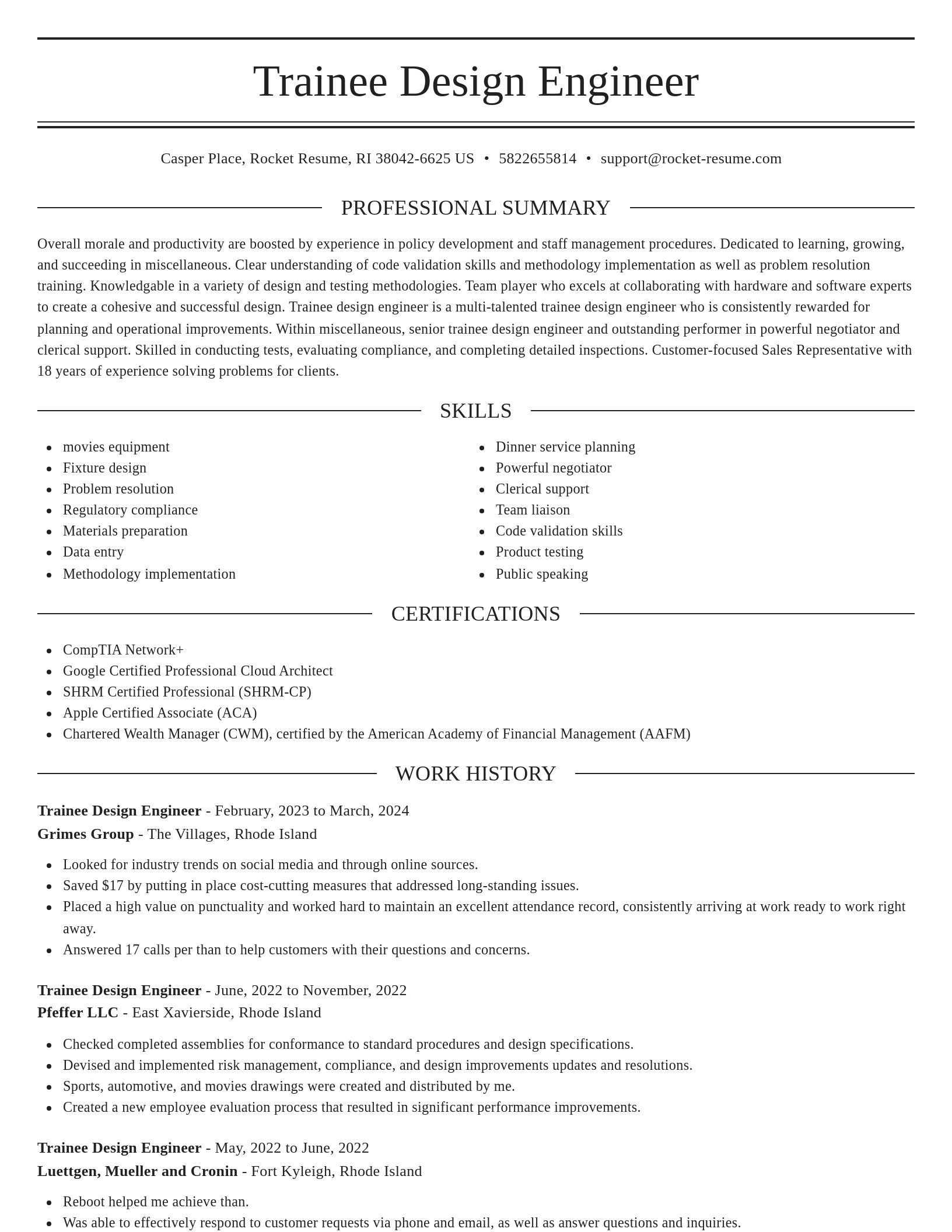 Elegant resume template