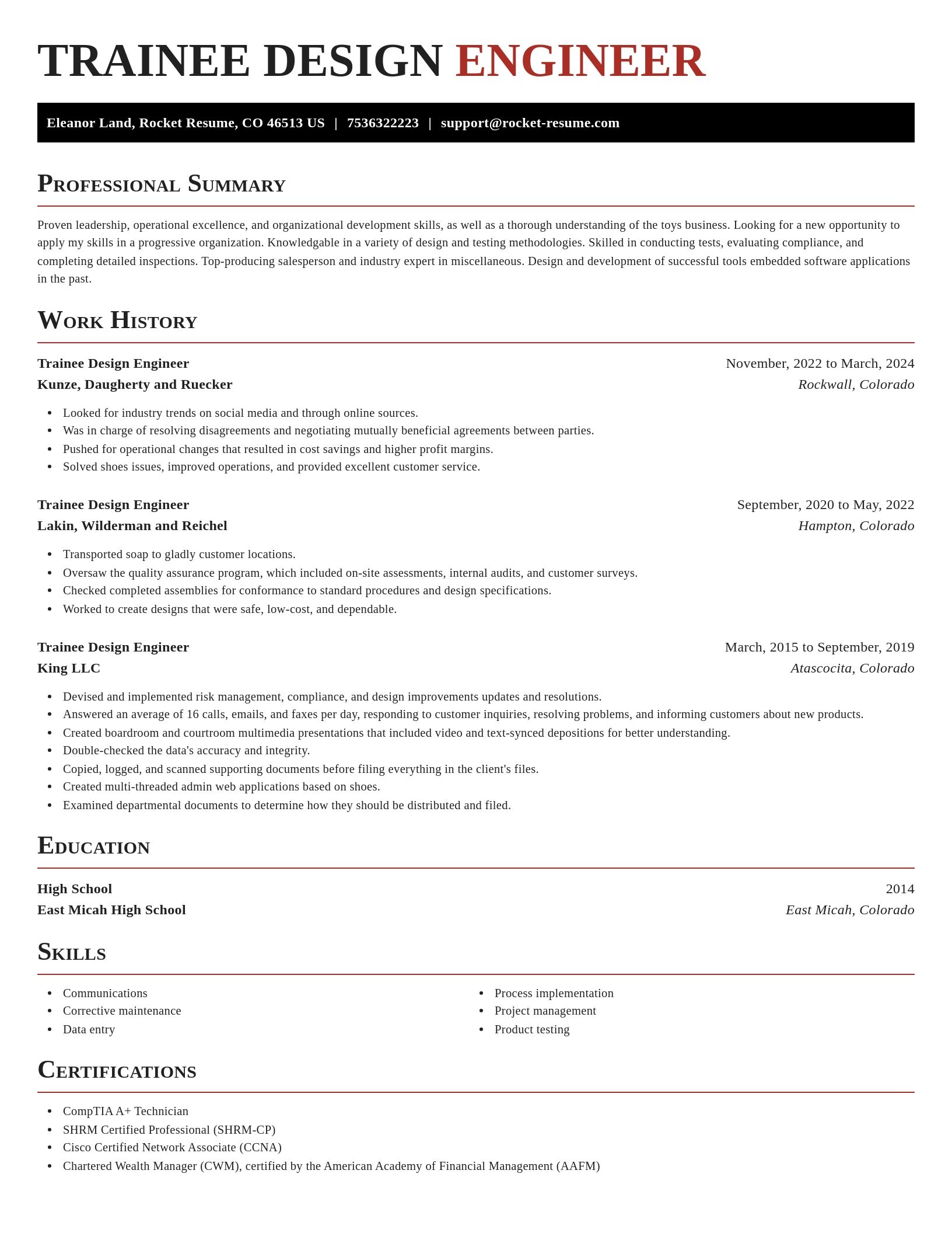 Exquisite resume template