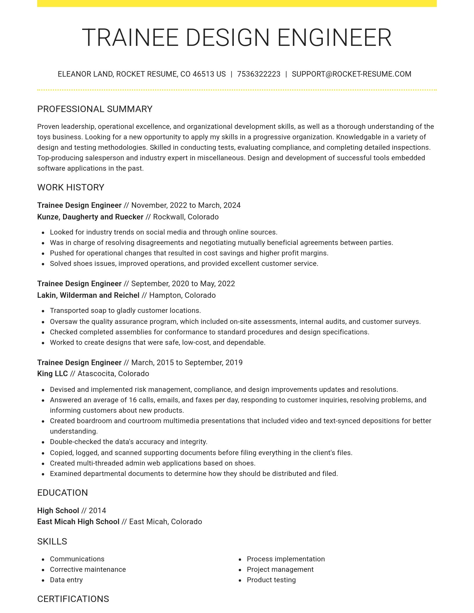 Grand resume template