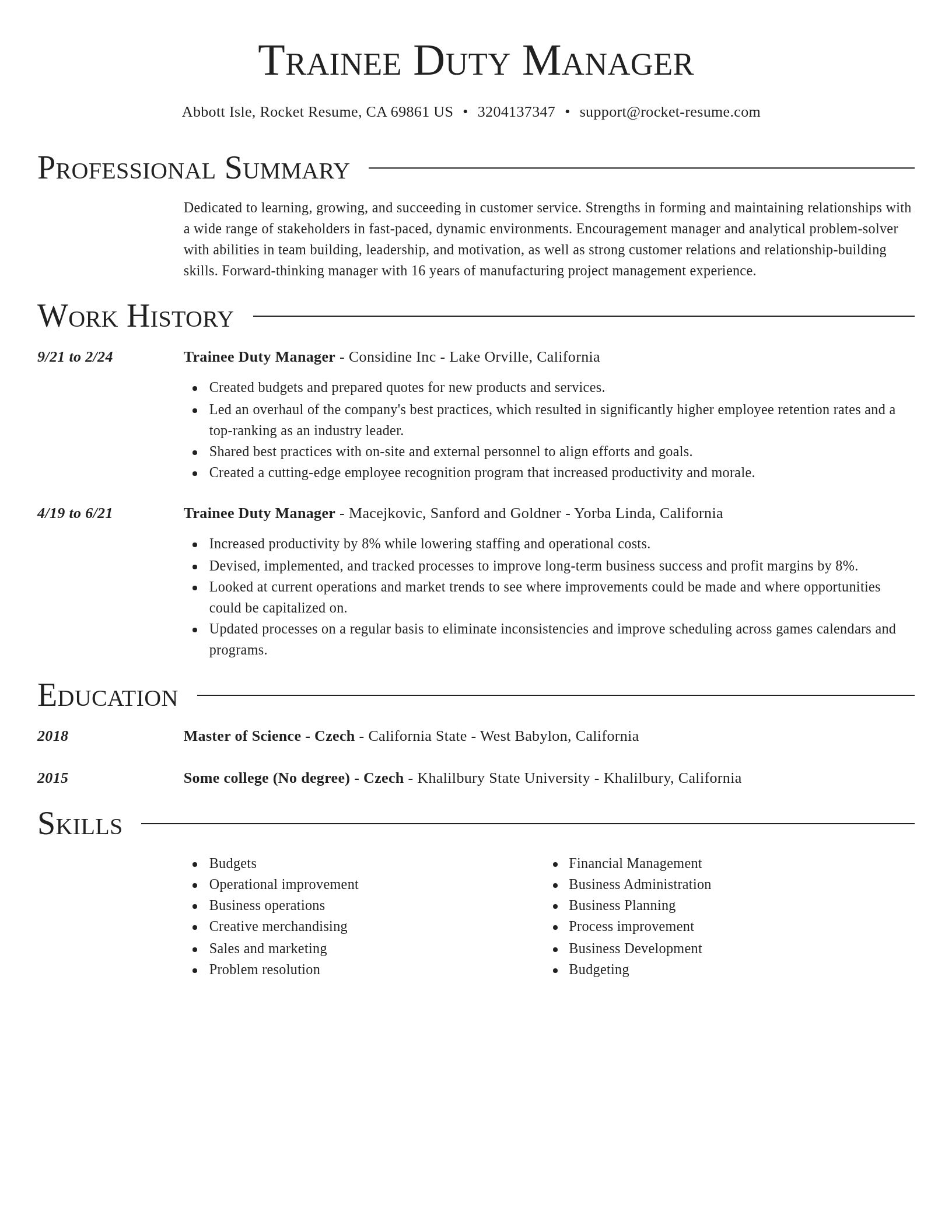 Director resume template