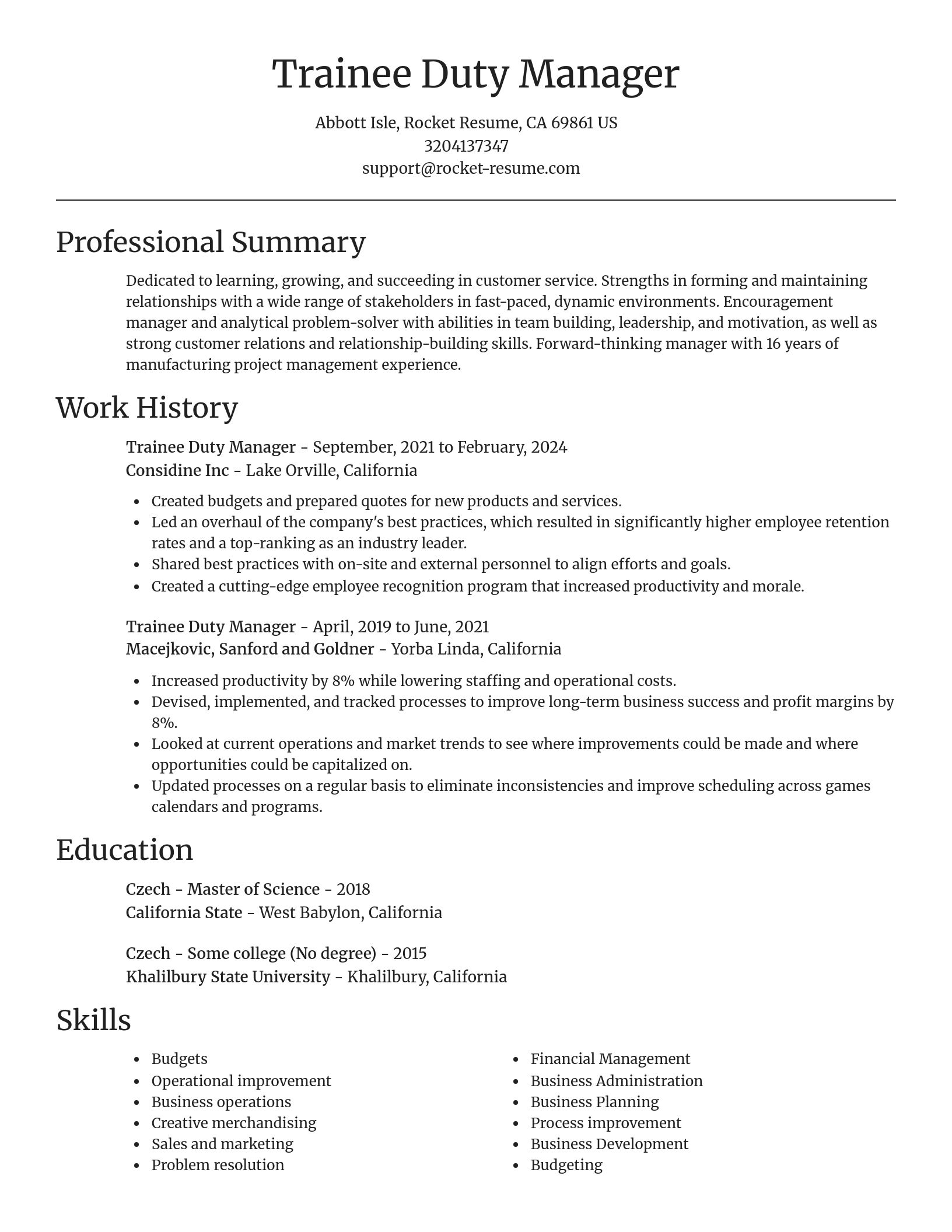 Focal Point resume template