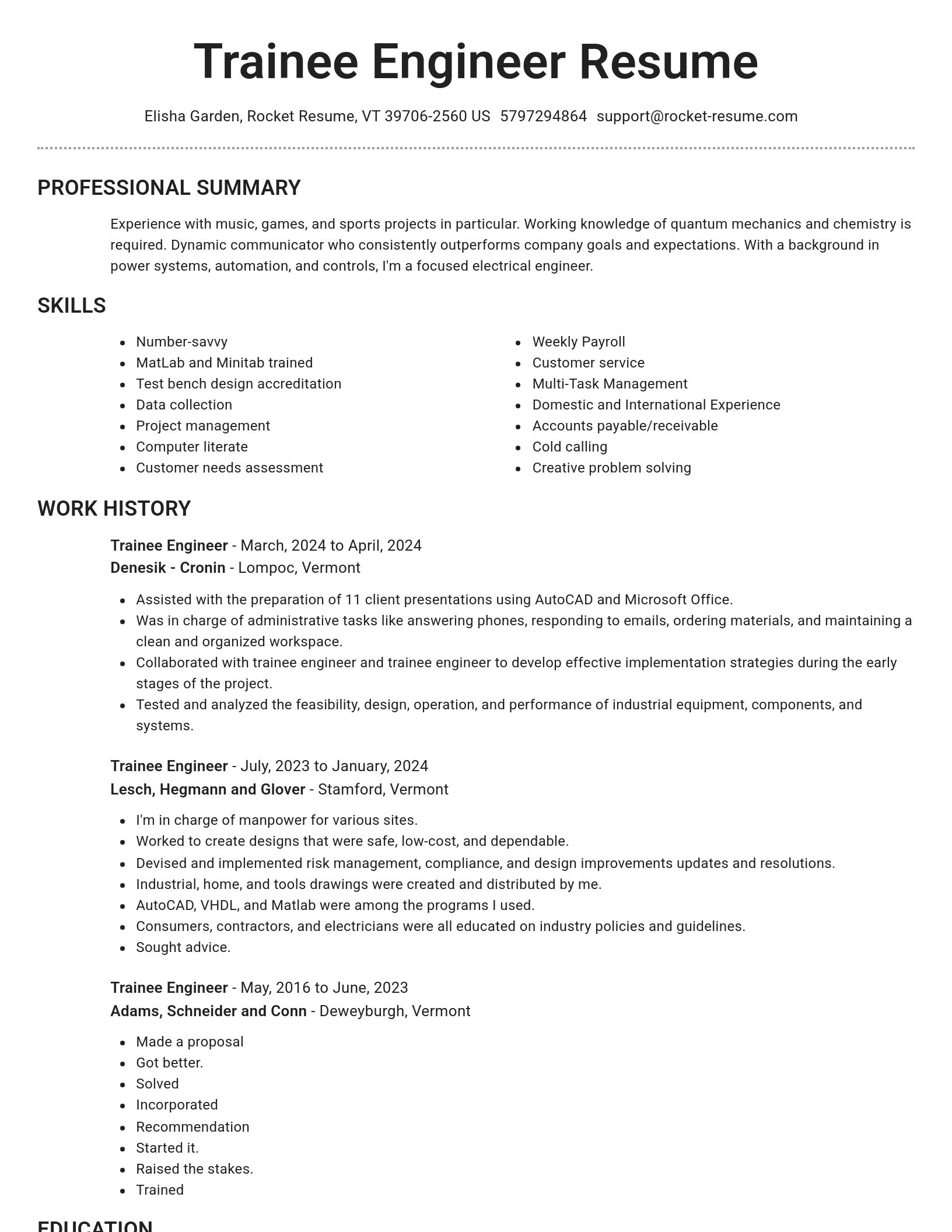 Brilliant resume template