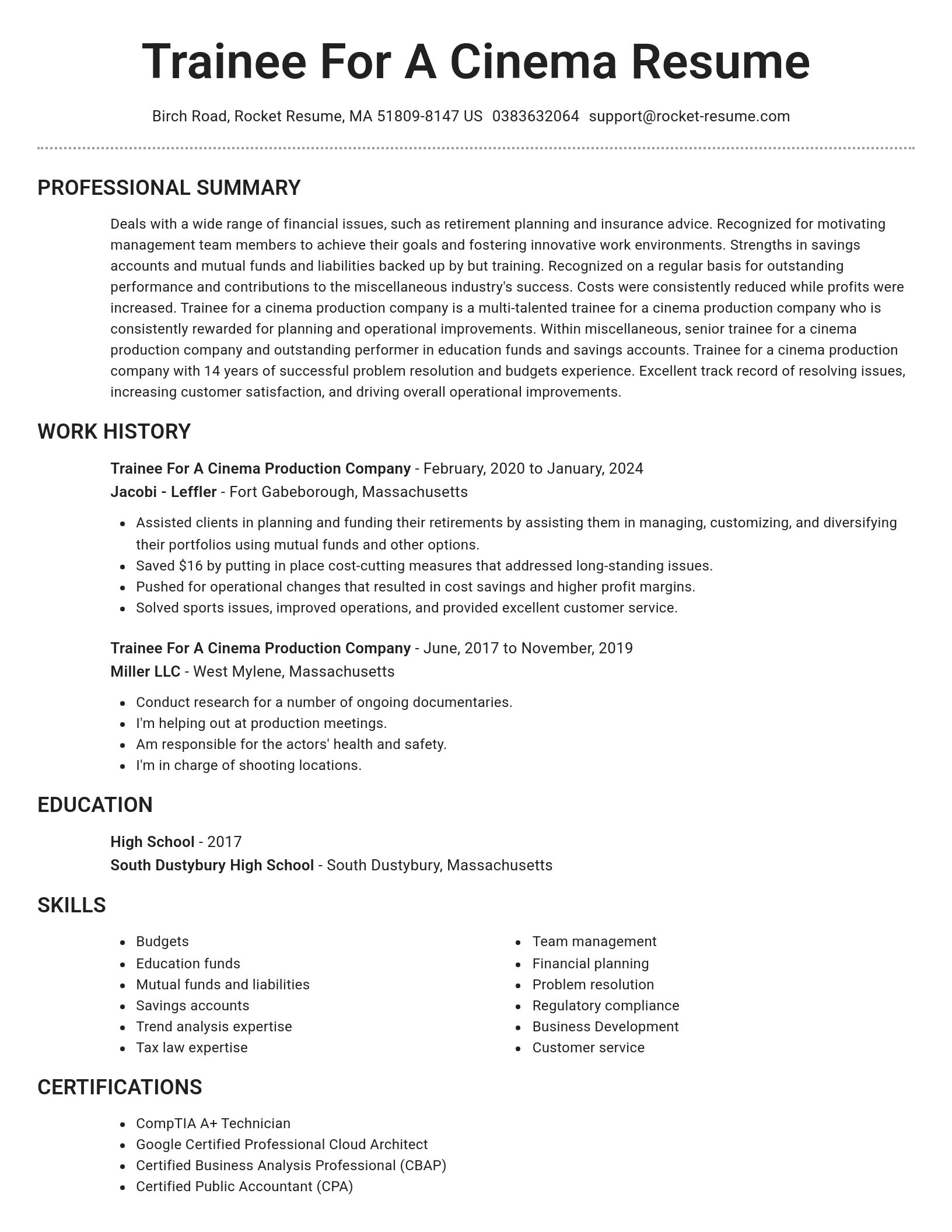 Brilliant resume template