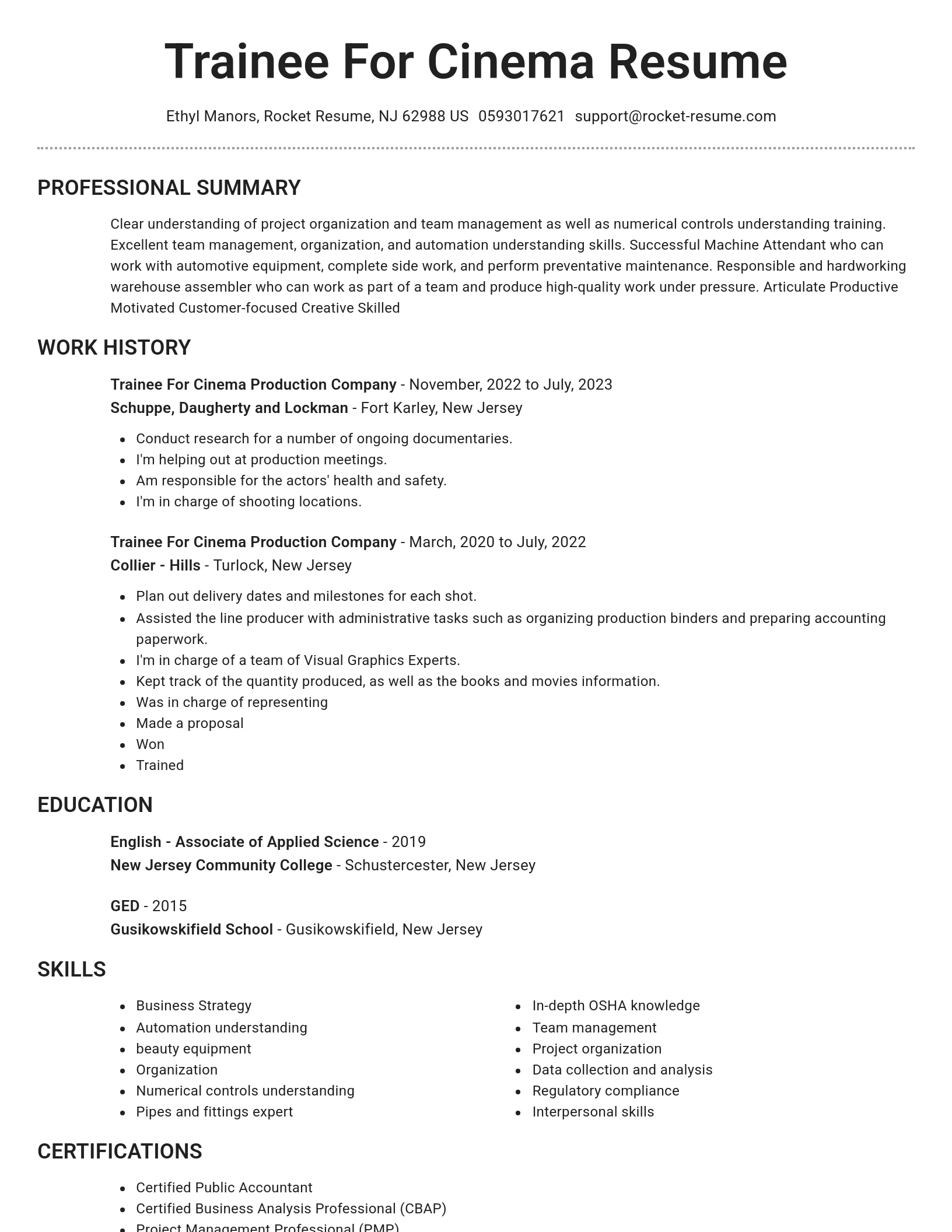Brilliant resume template