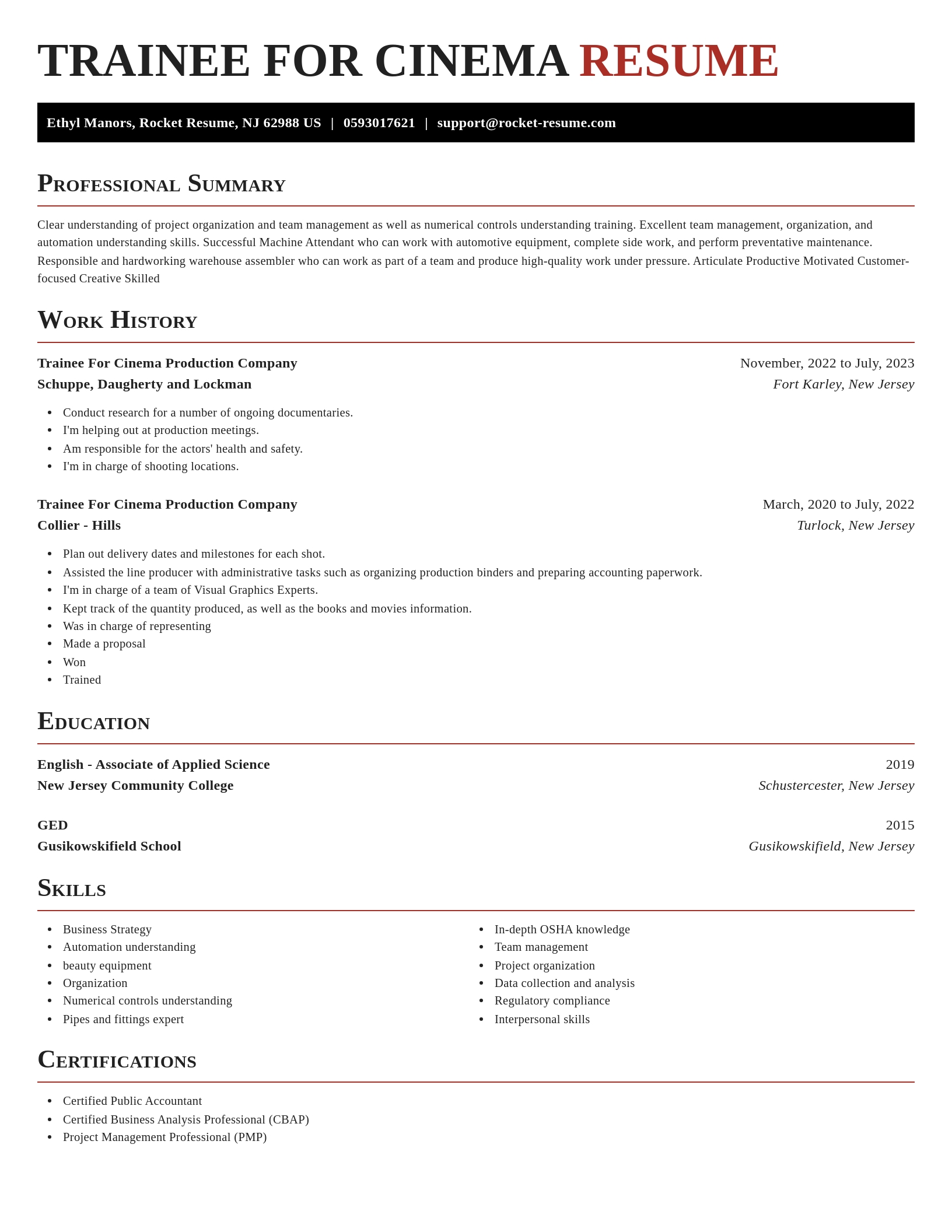 Exquisite resume template
