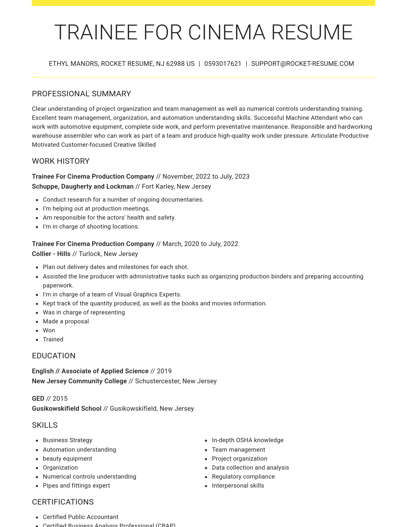 Grand resume template