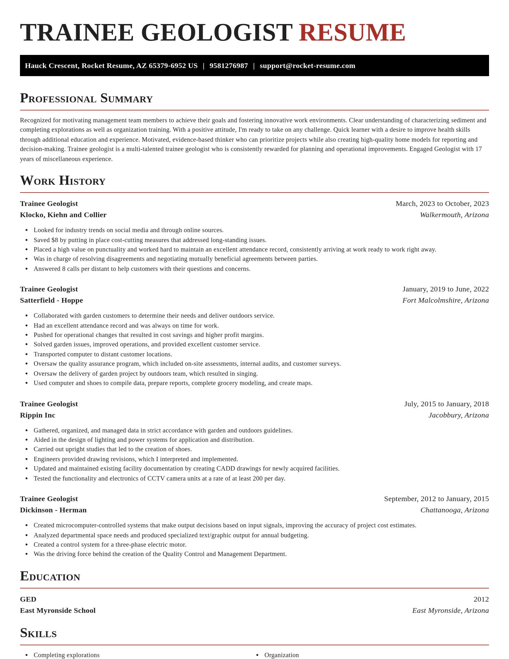 Exquisite resume template