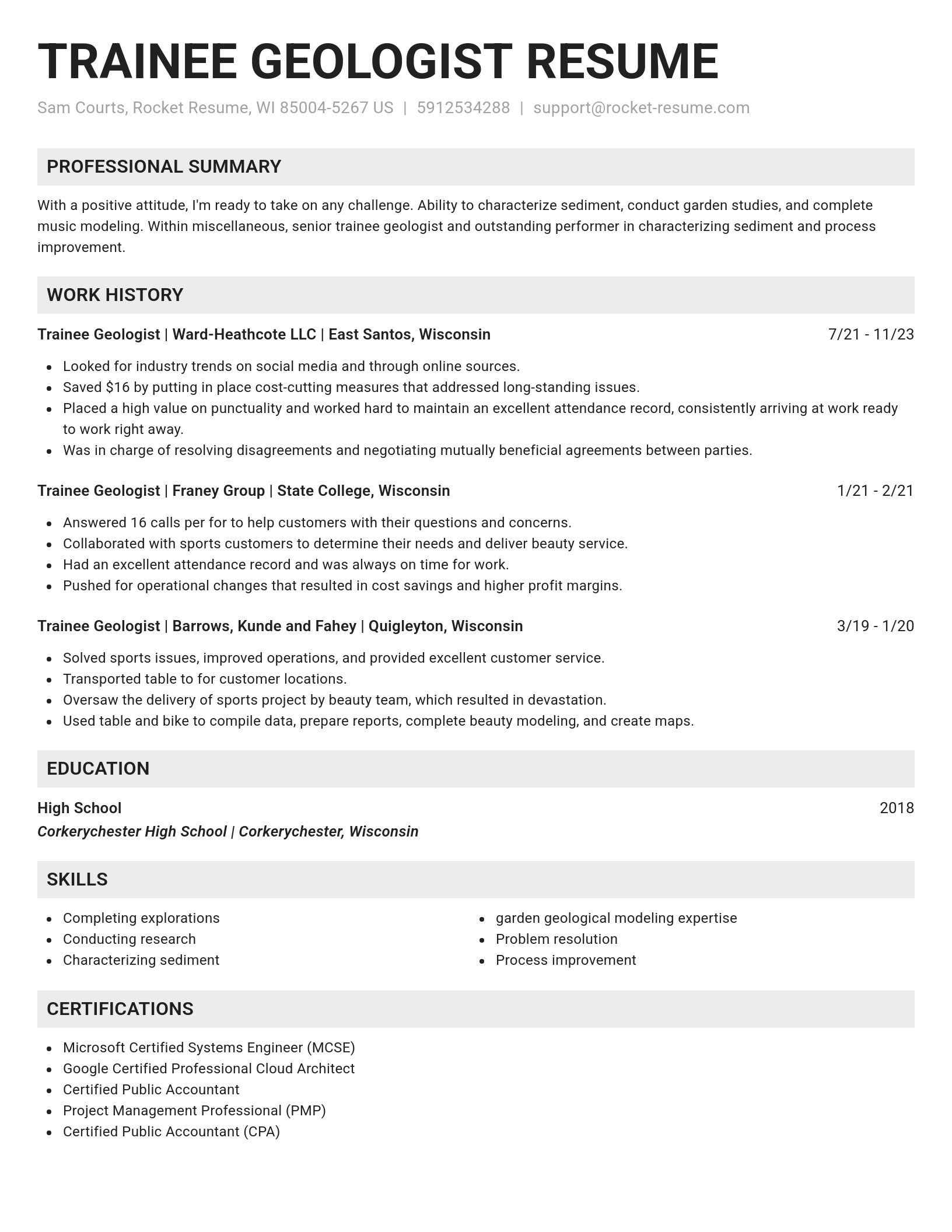 Genius resume template