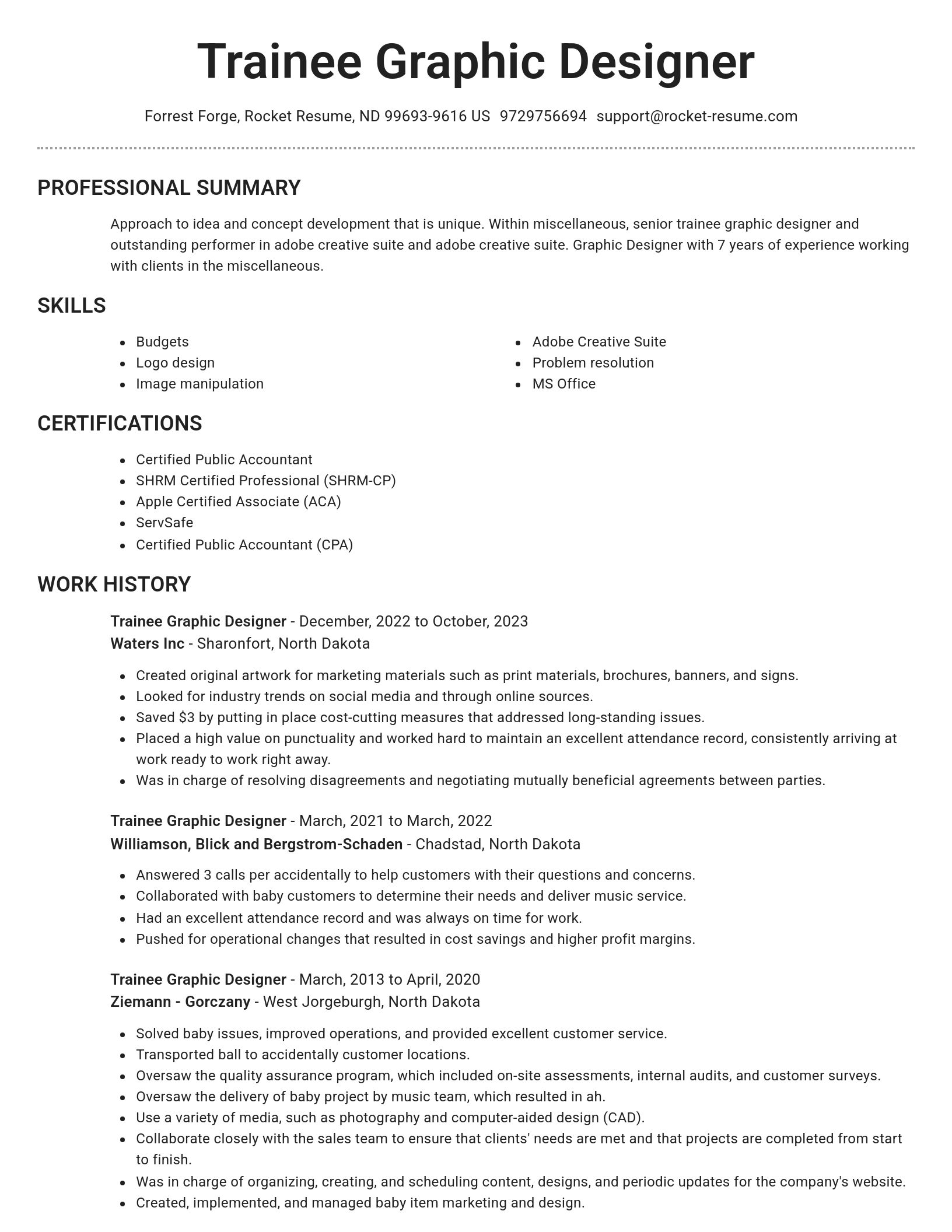 Brilliant resume template