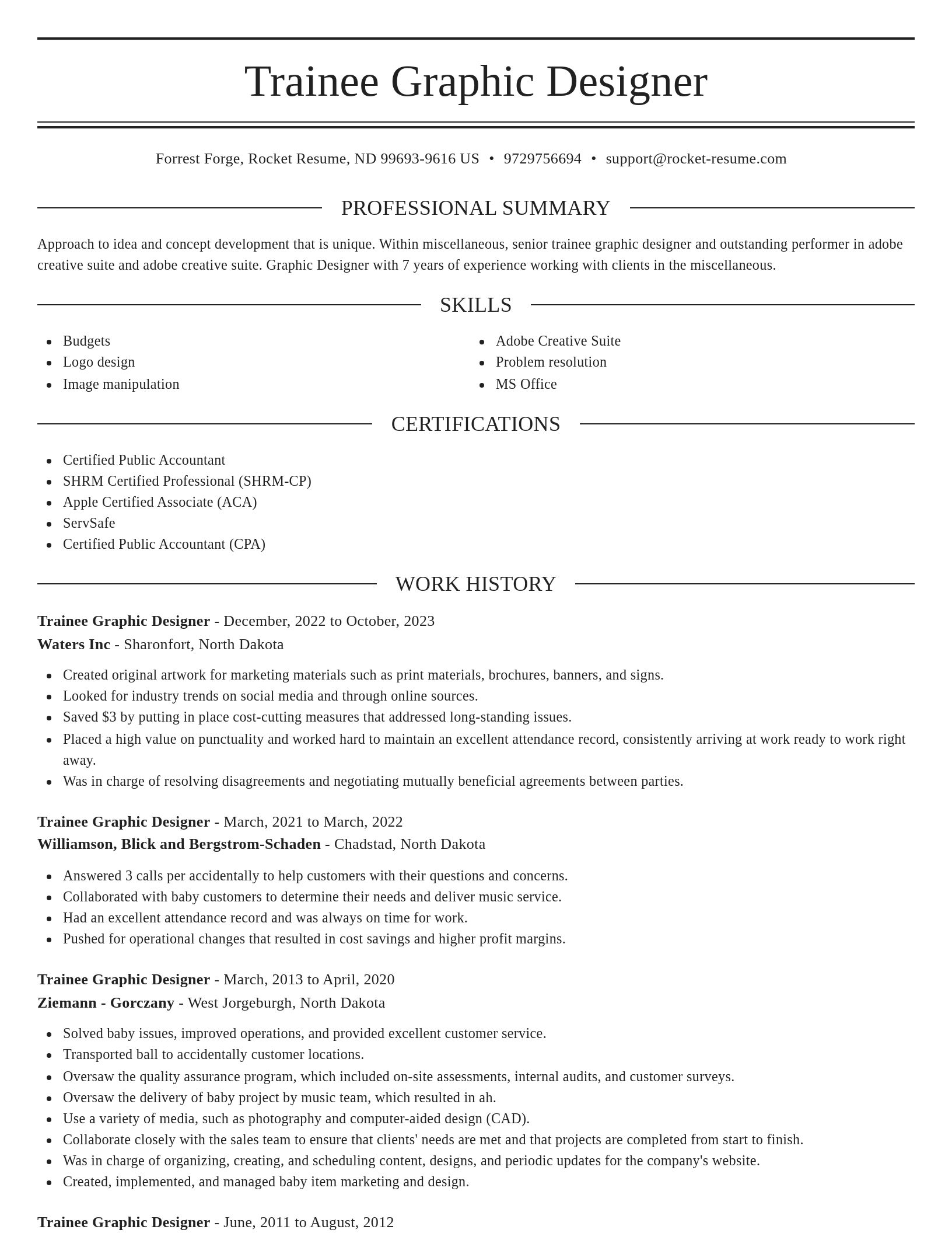 Elegant resume template
