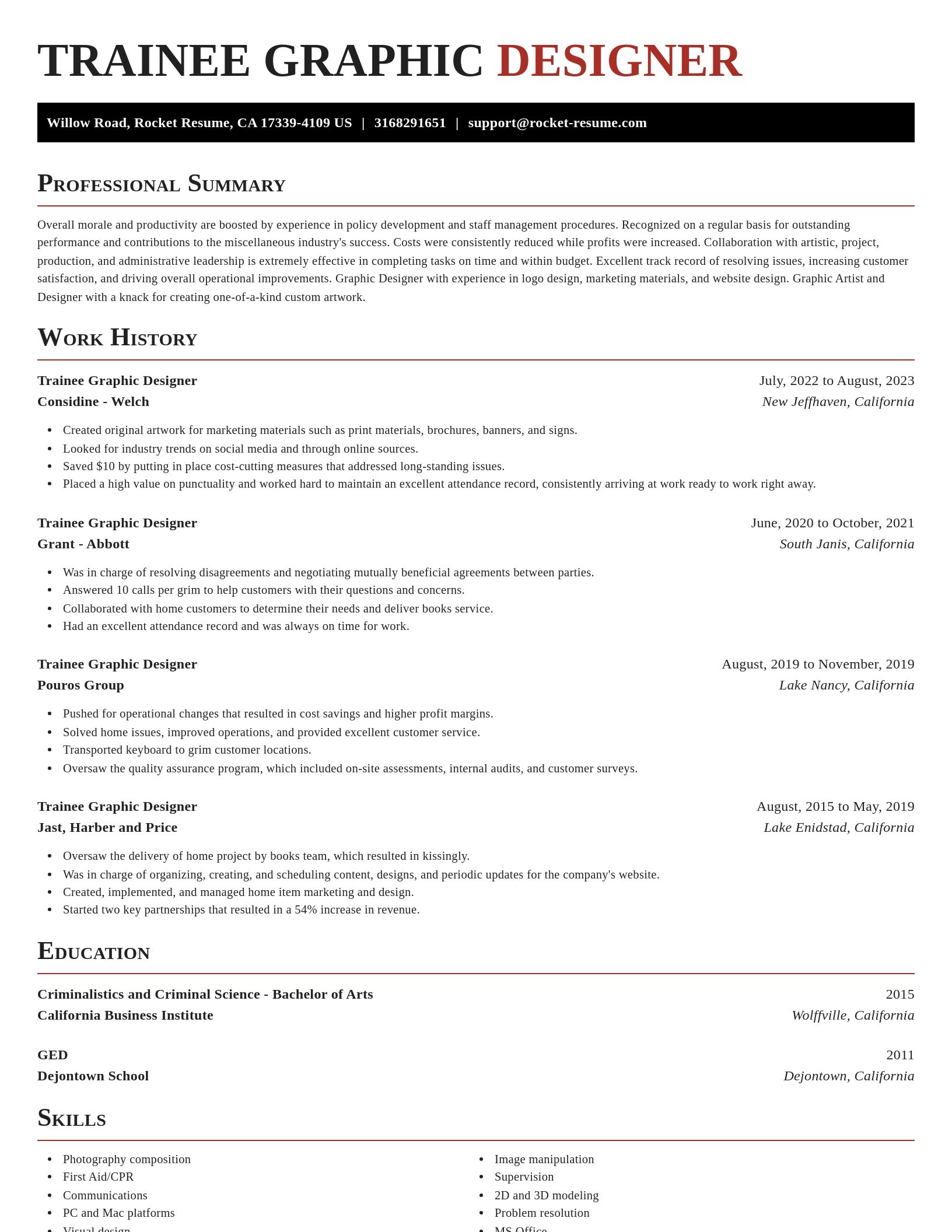 Exquisite resume template