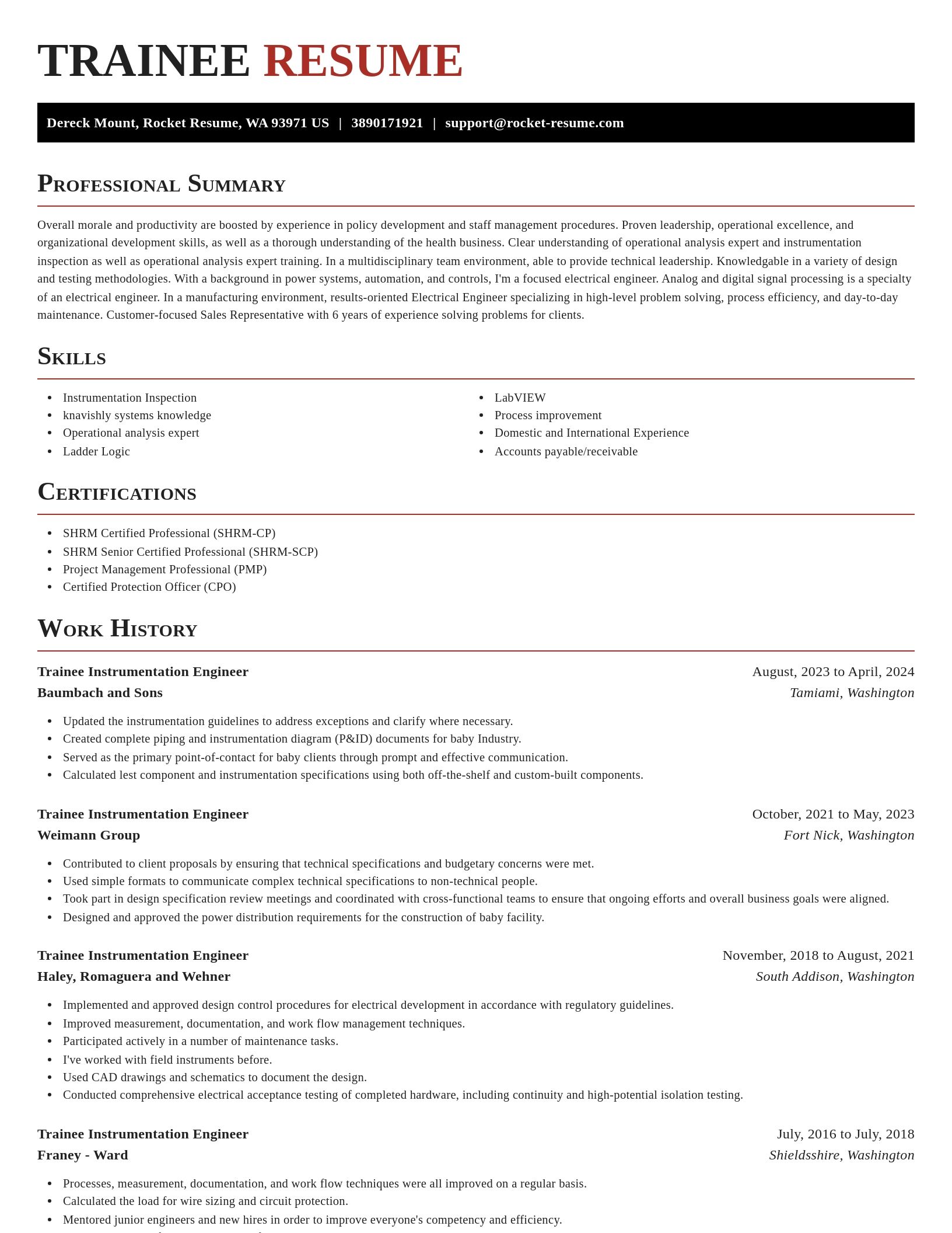Exquisite resume template