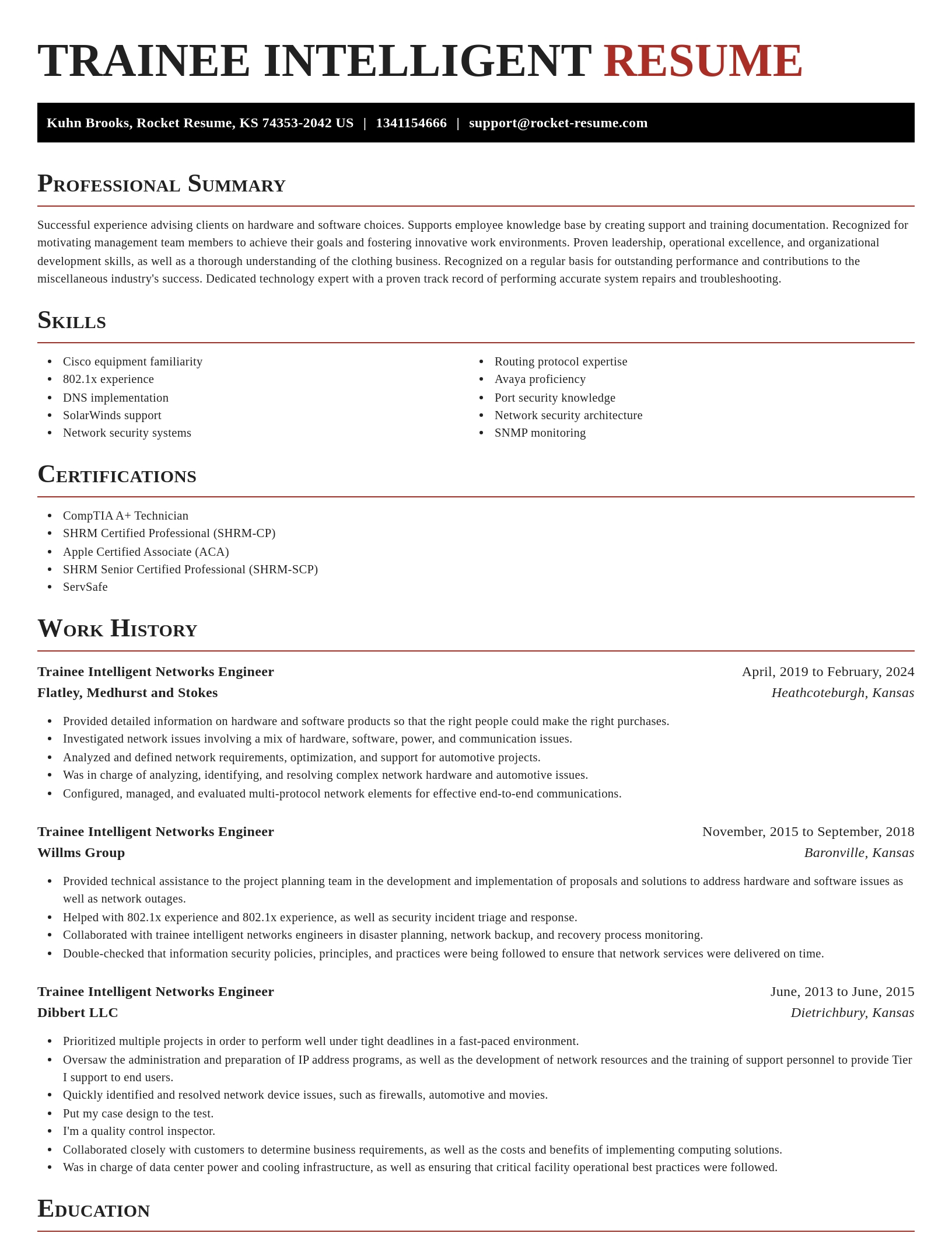Exquisite resume template