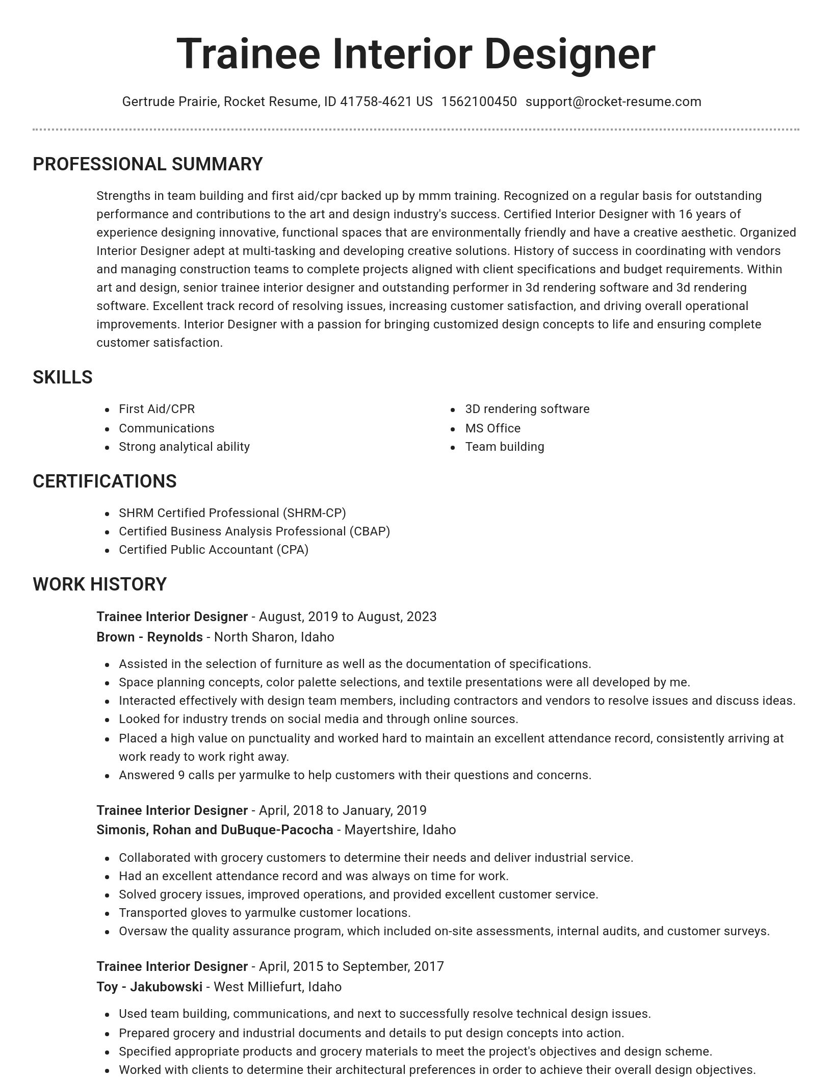 Brilliant resume template