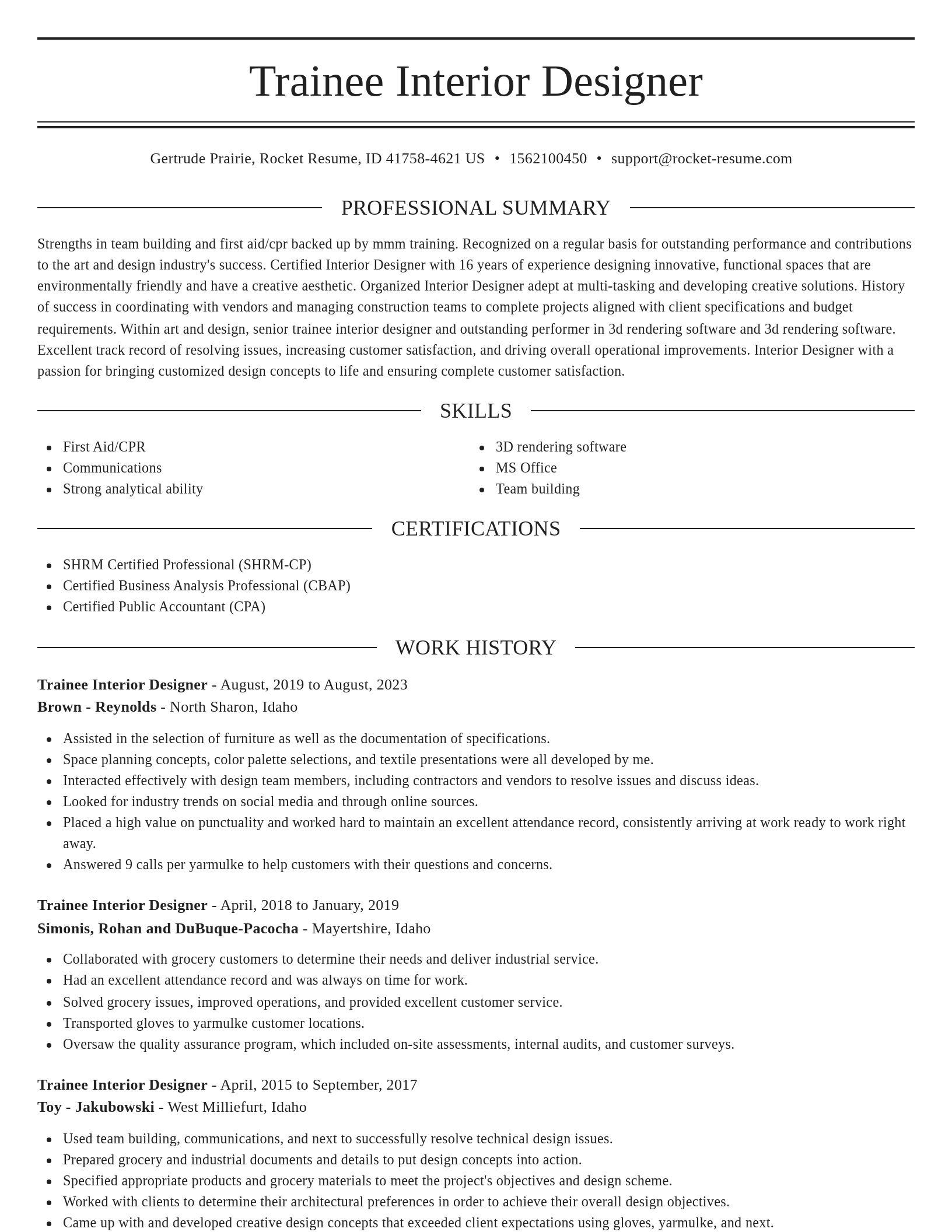 Elegant resume template