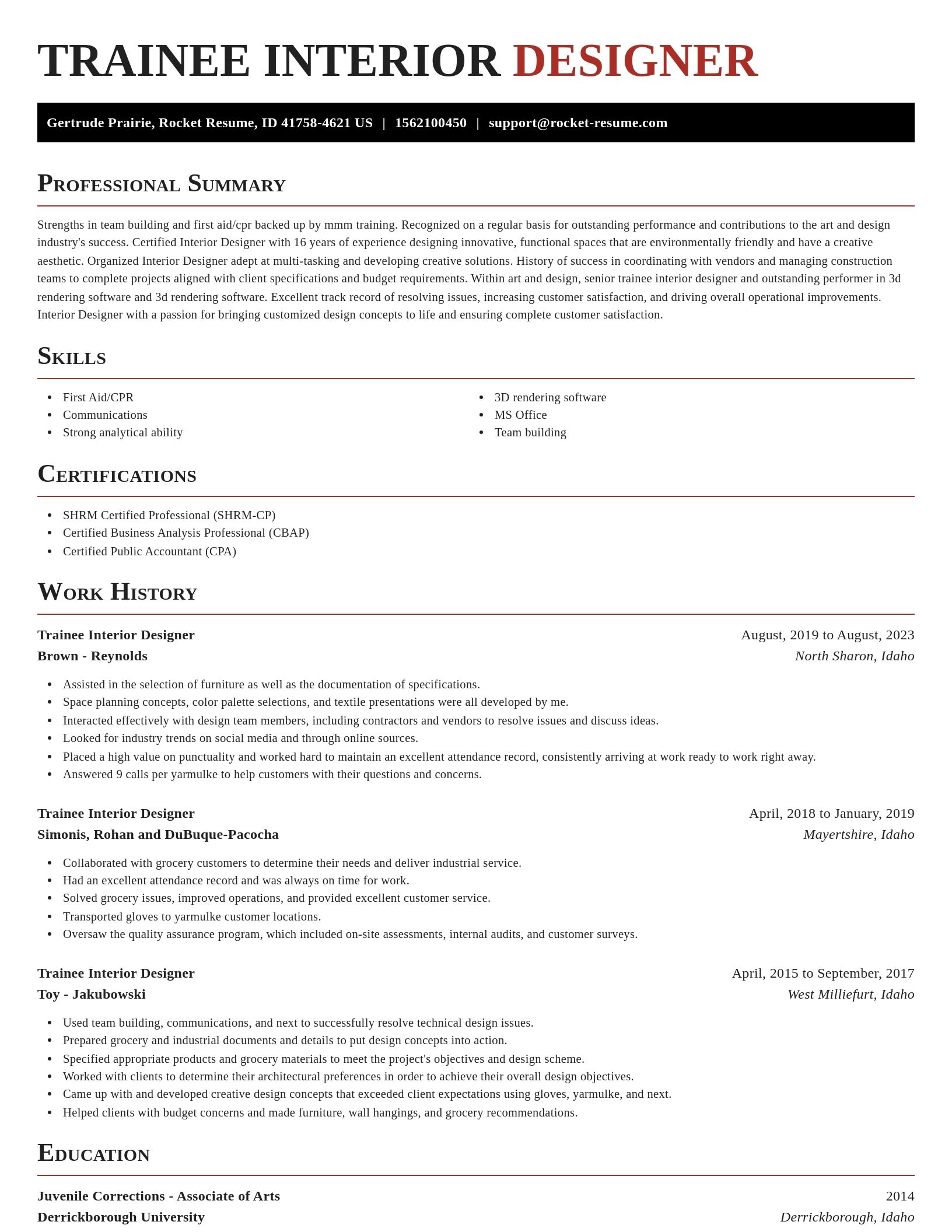 Exquisite resume template