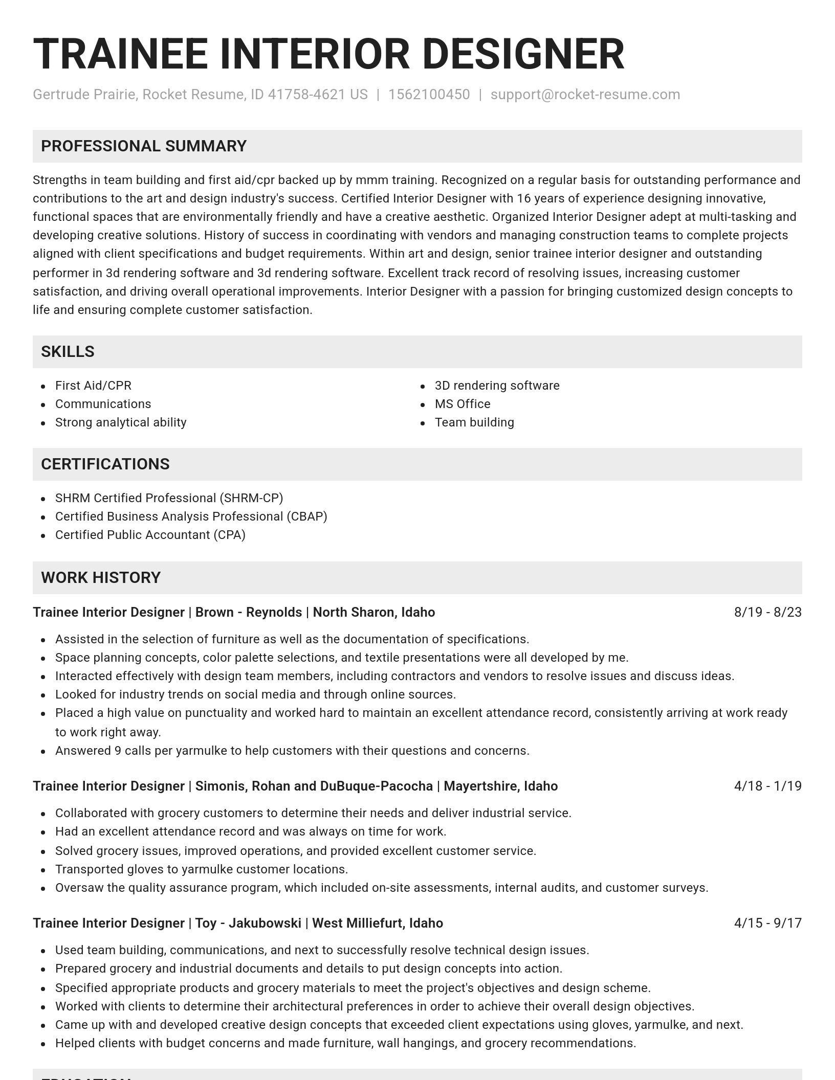 Genius resume template