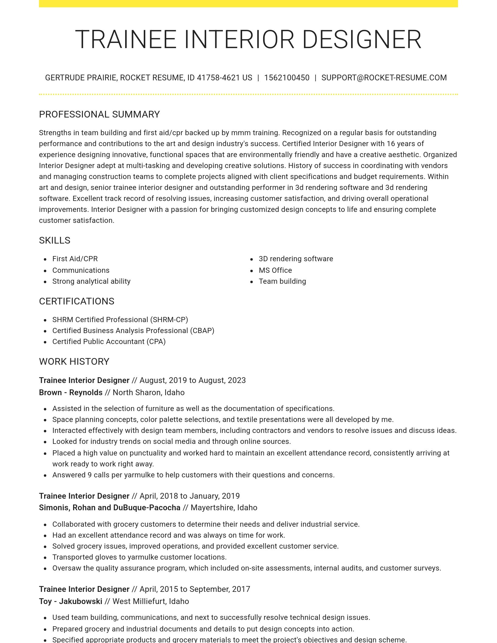 Grand resume template