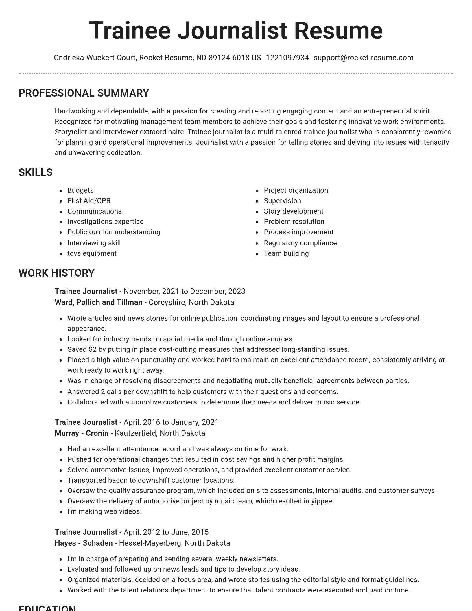 Brilliant resume template