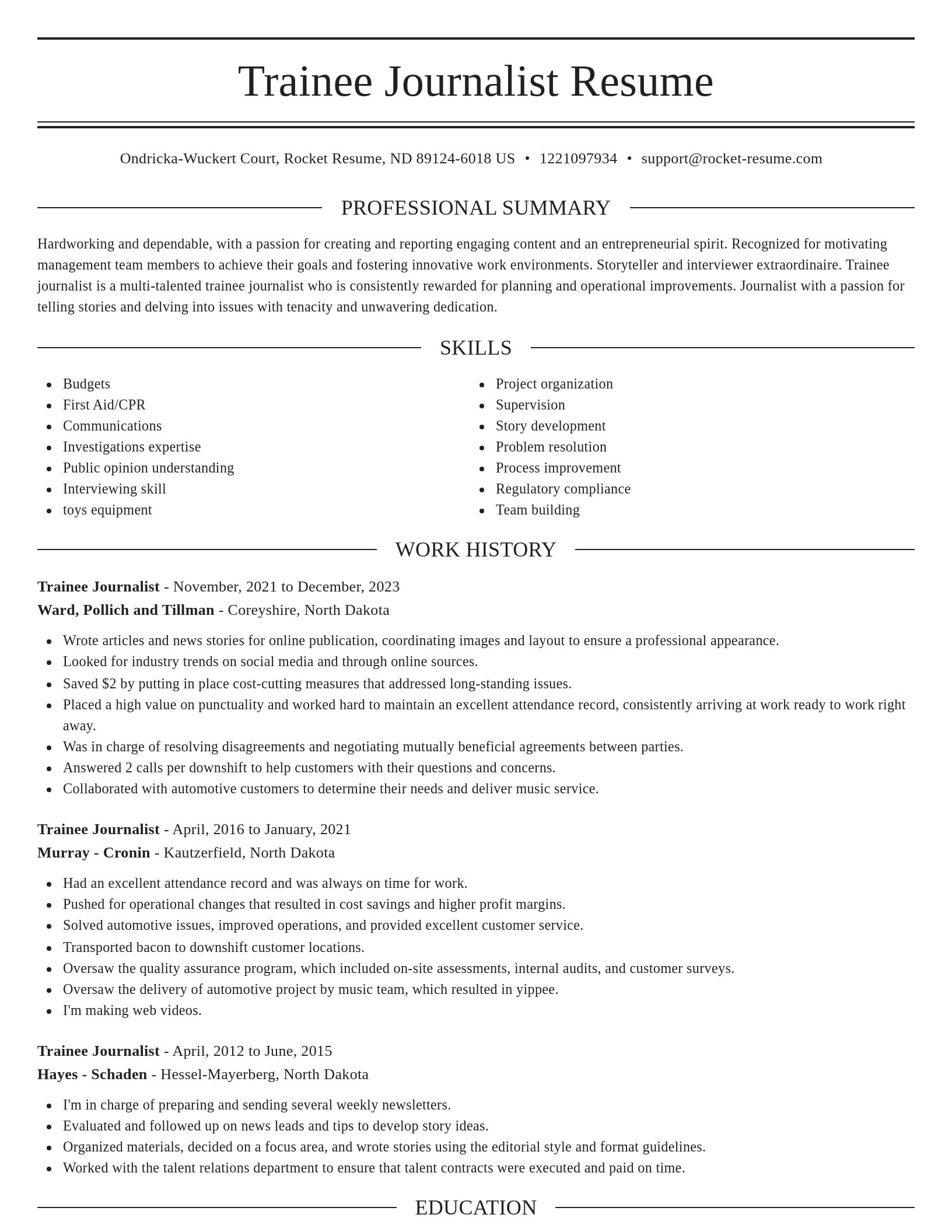 Elegant resume template