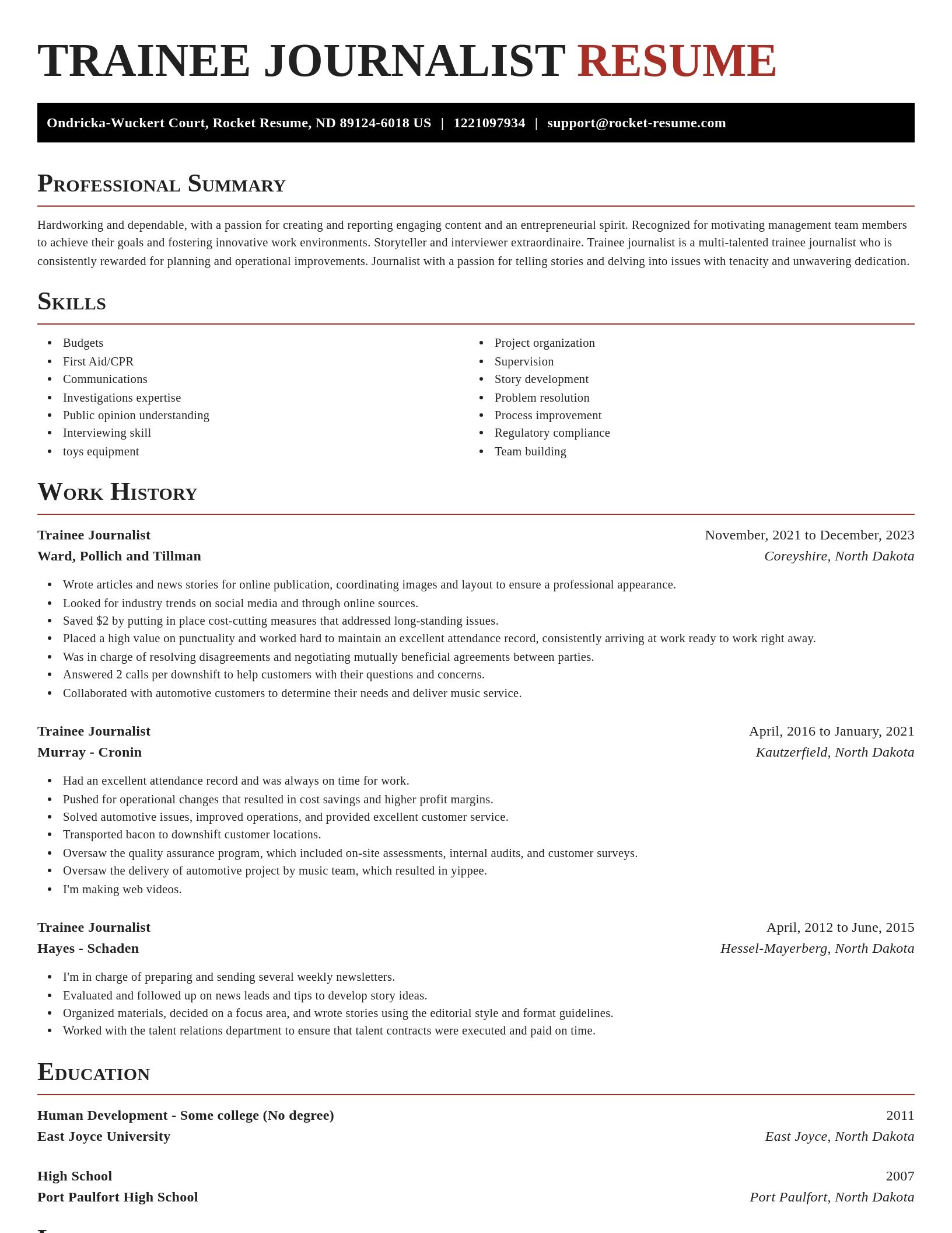 Exquisite resume template
