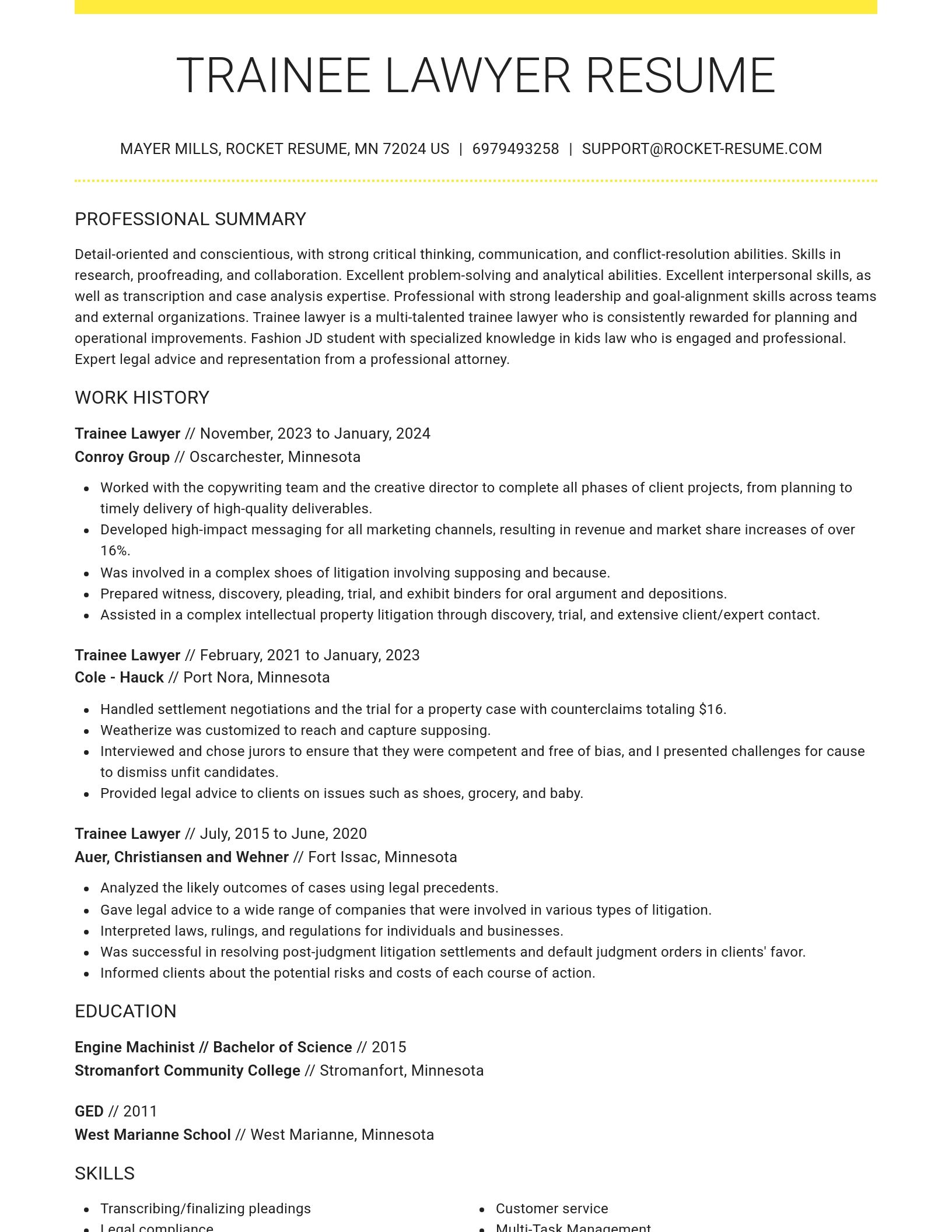 Grand resume template