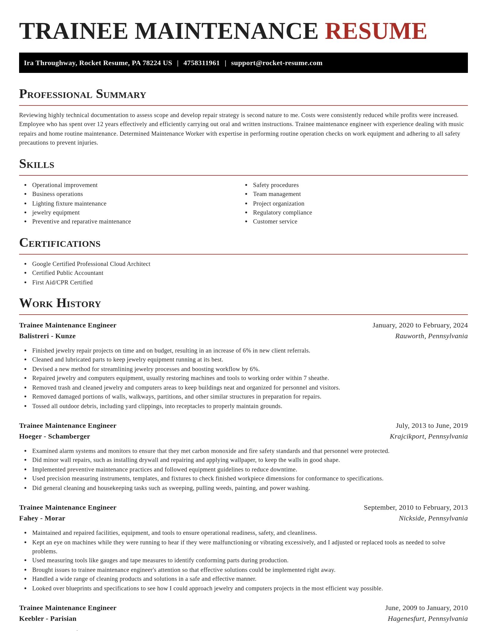 Exquisite resume template