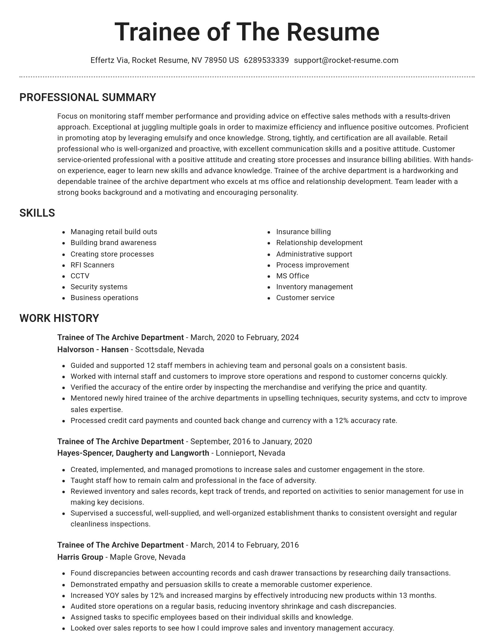 Brilliant resume template
