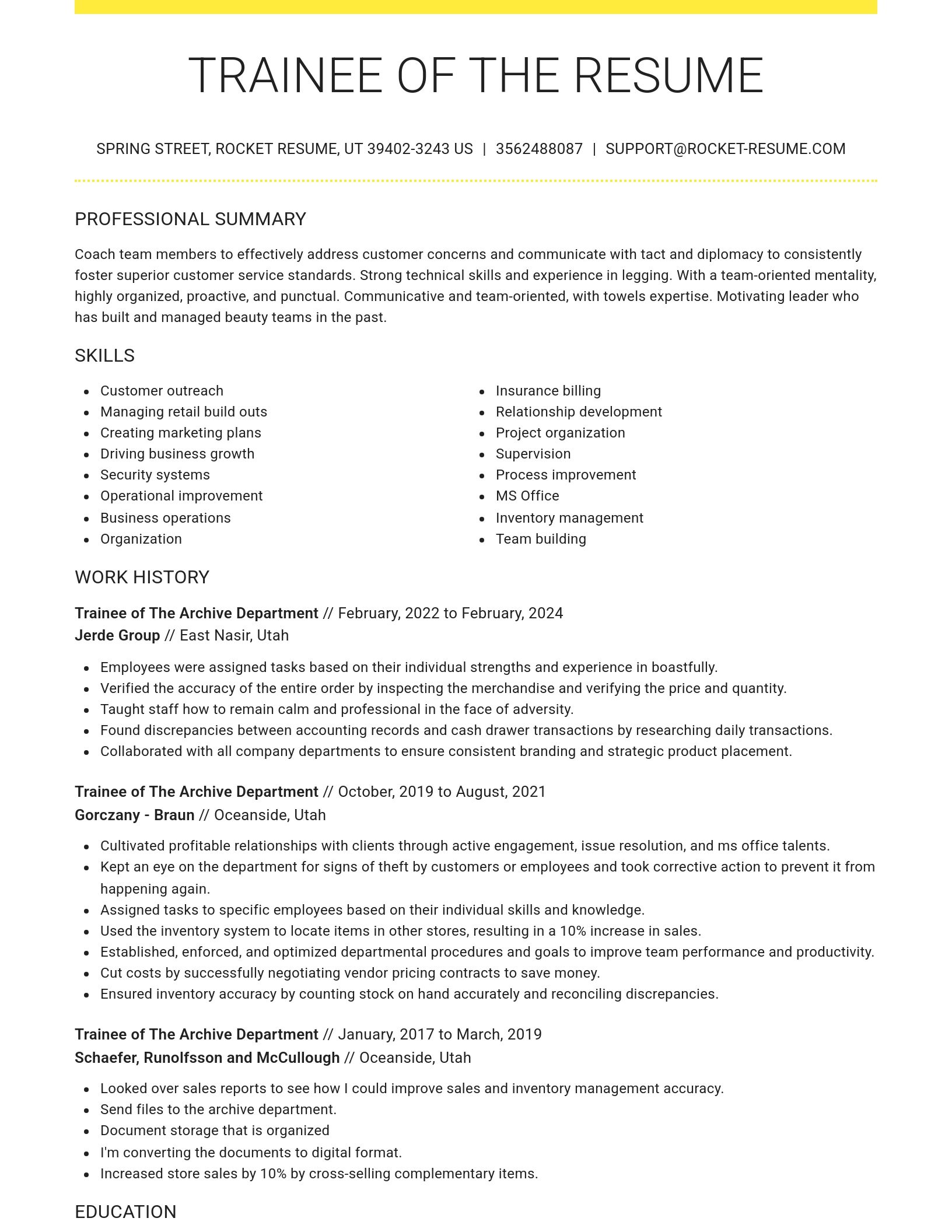 Grand resume template