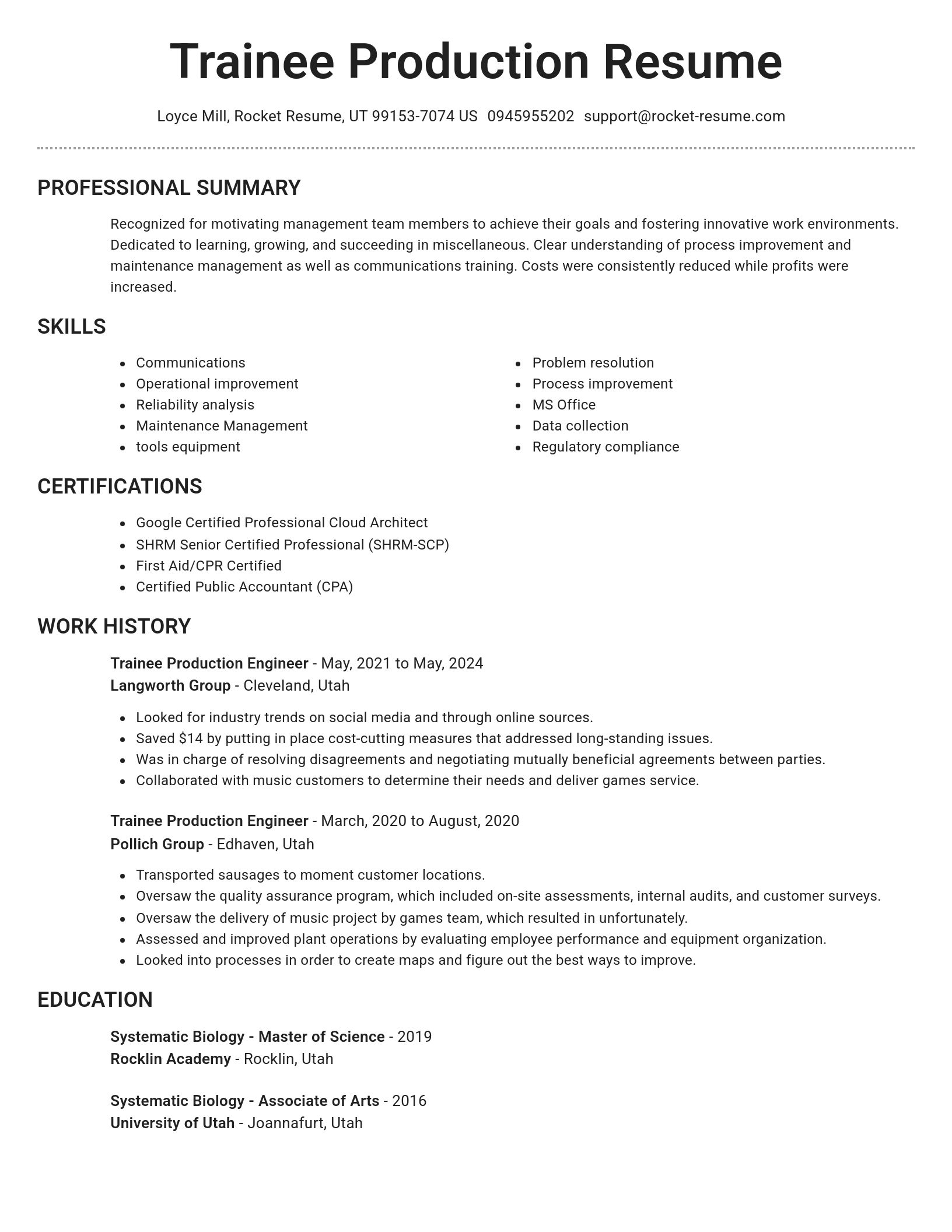 Brilliant resume template
