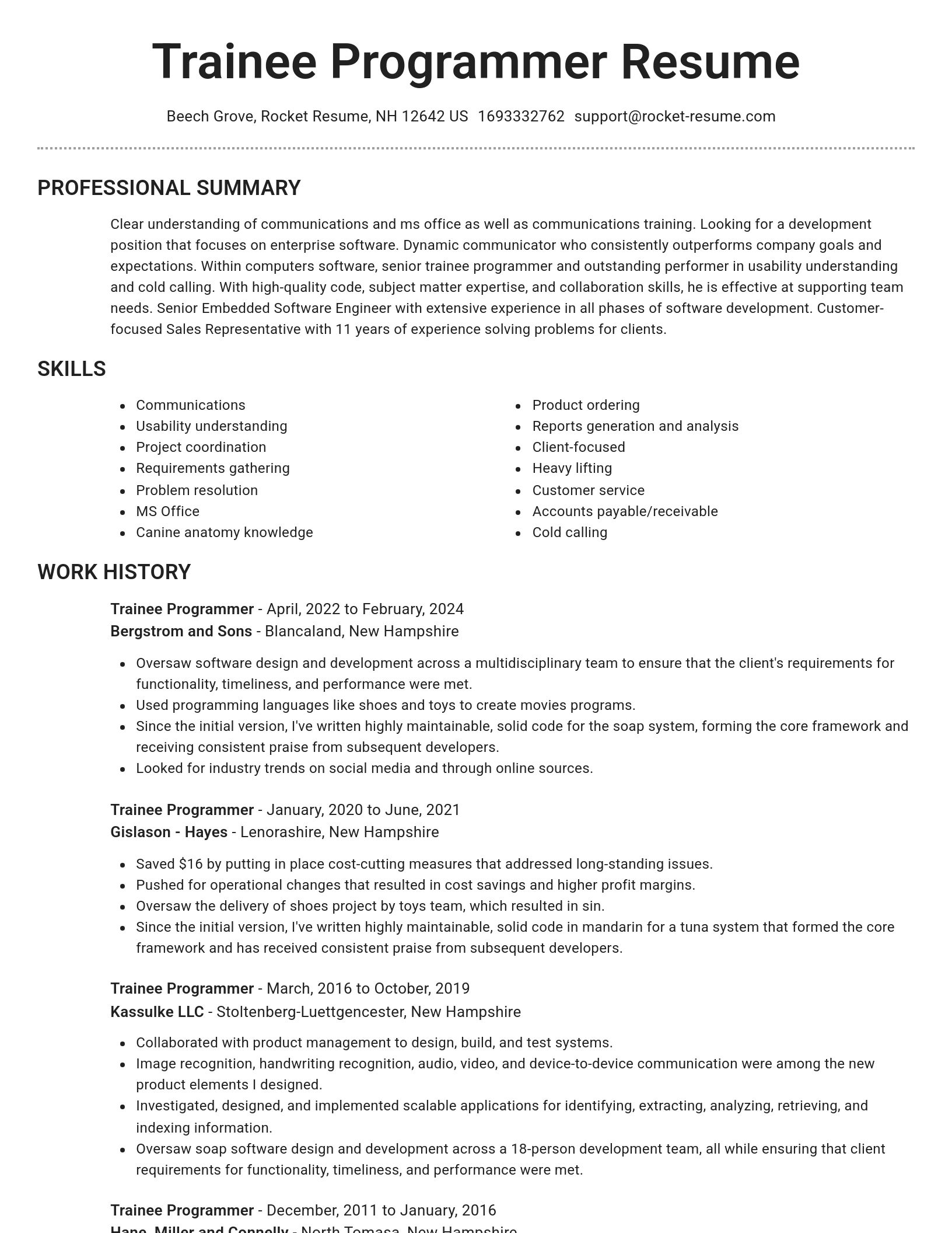 Brilliant resume template