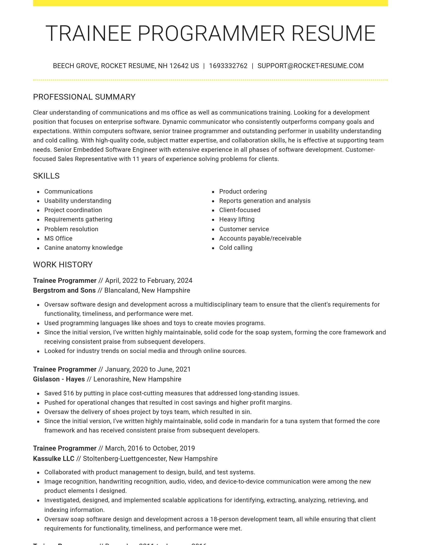 Grand resume template