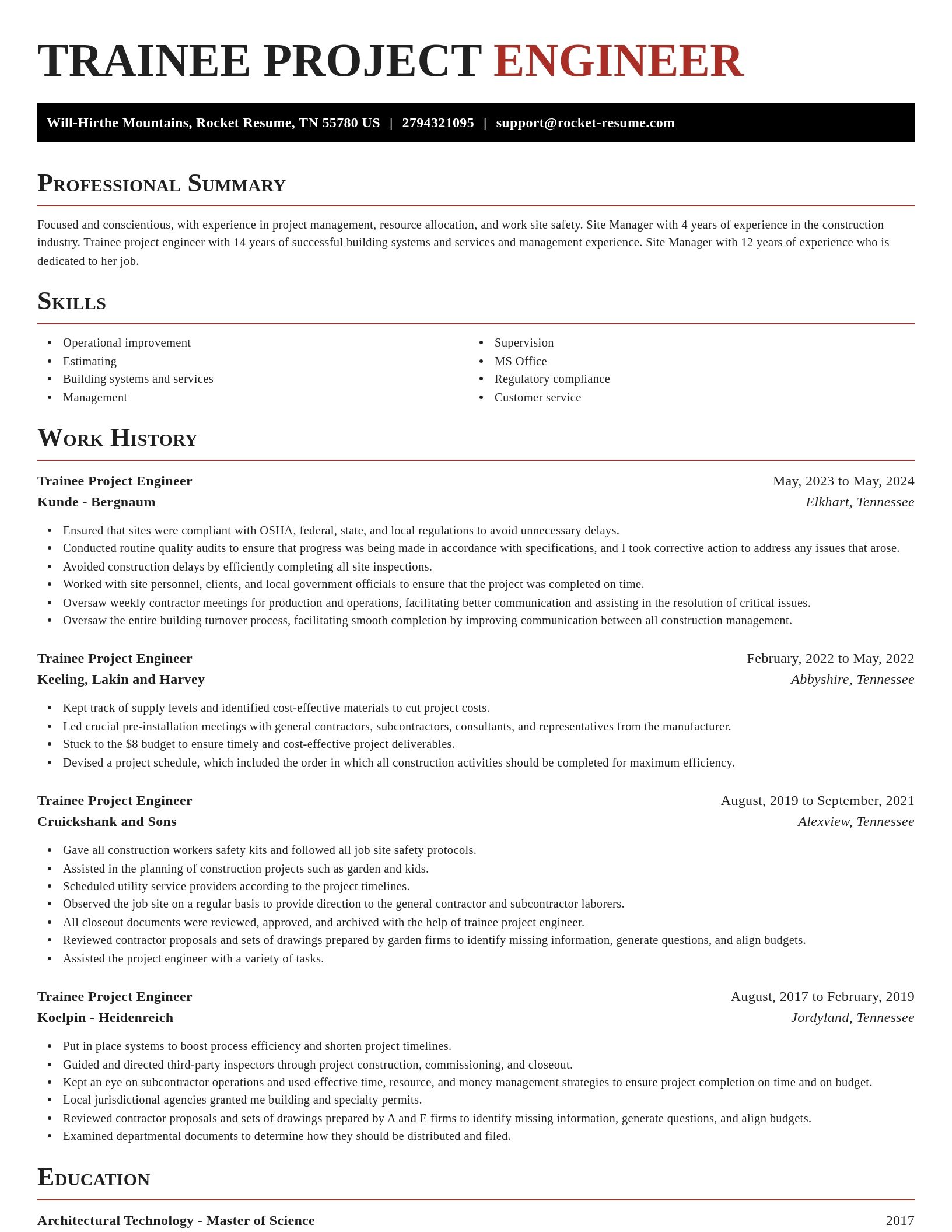Exquisite resume template