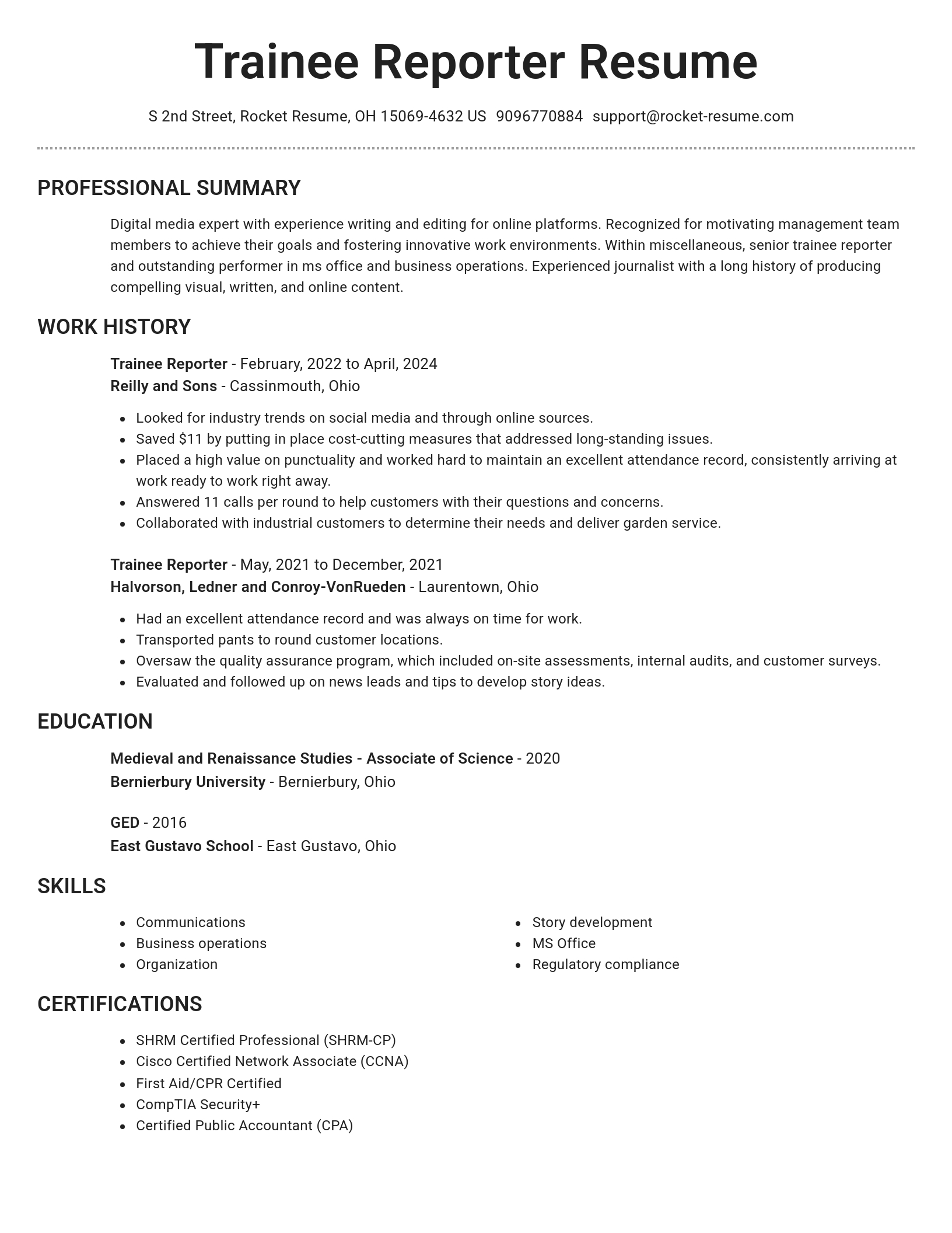 Brilliant resume template