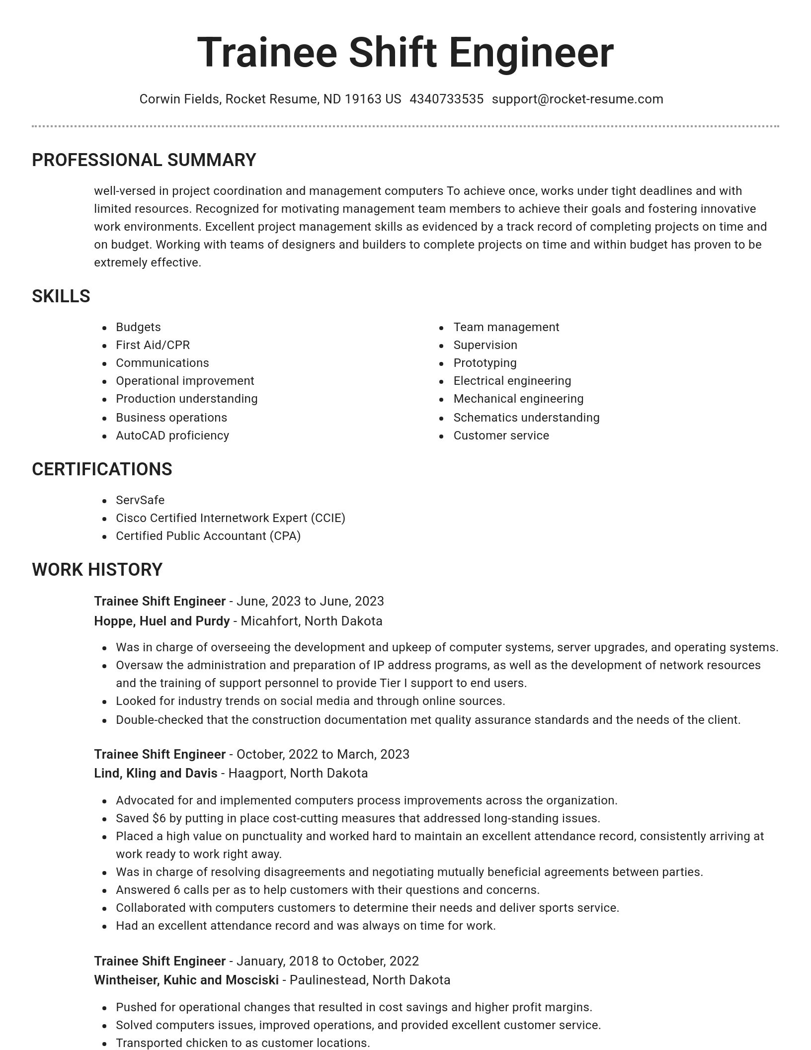 Brilliant resume template