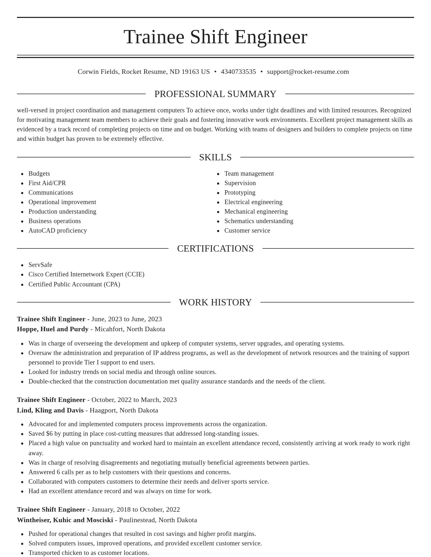 Elegant resume template