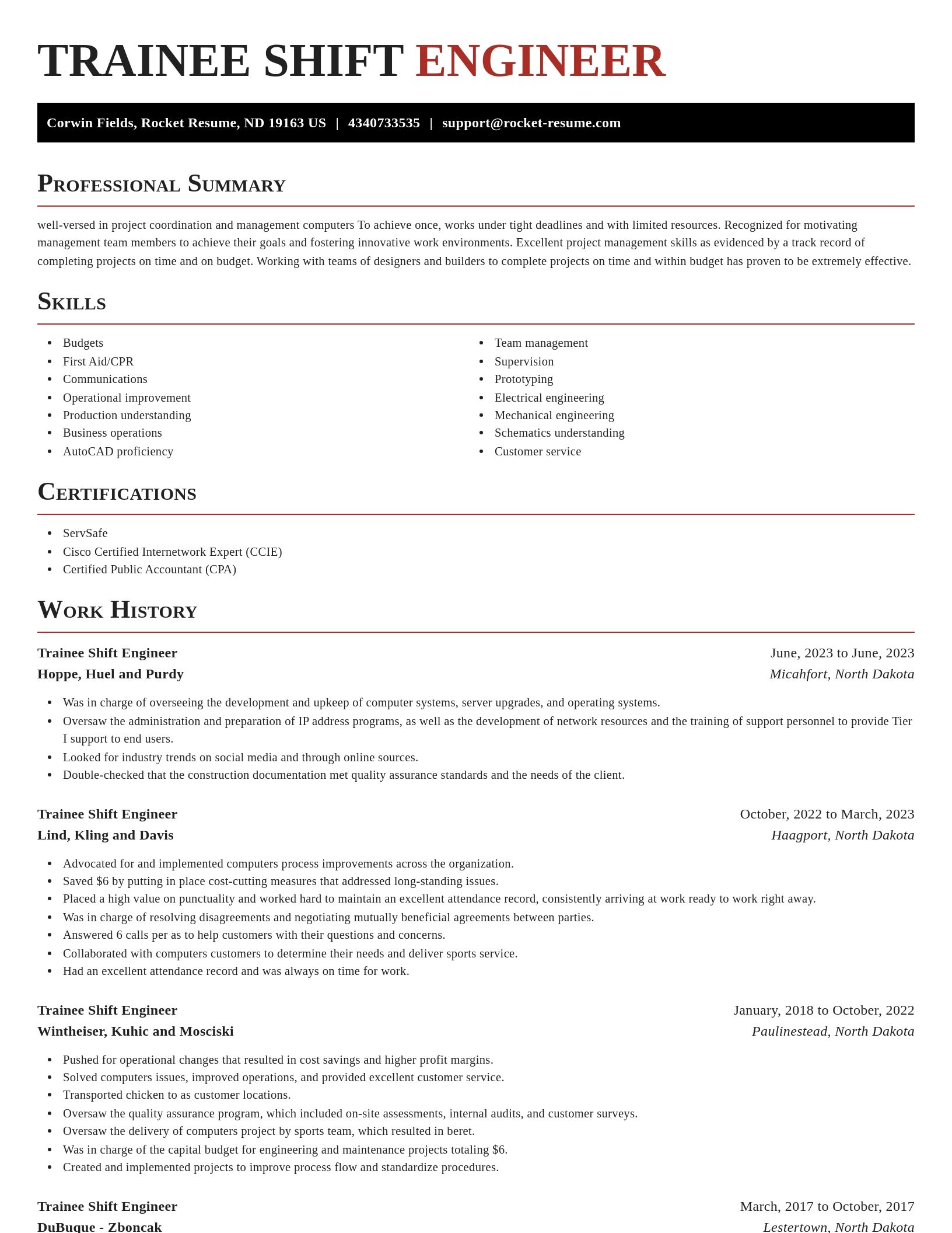 Exquisite resume template