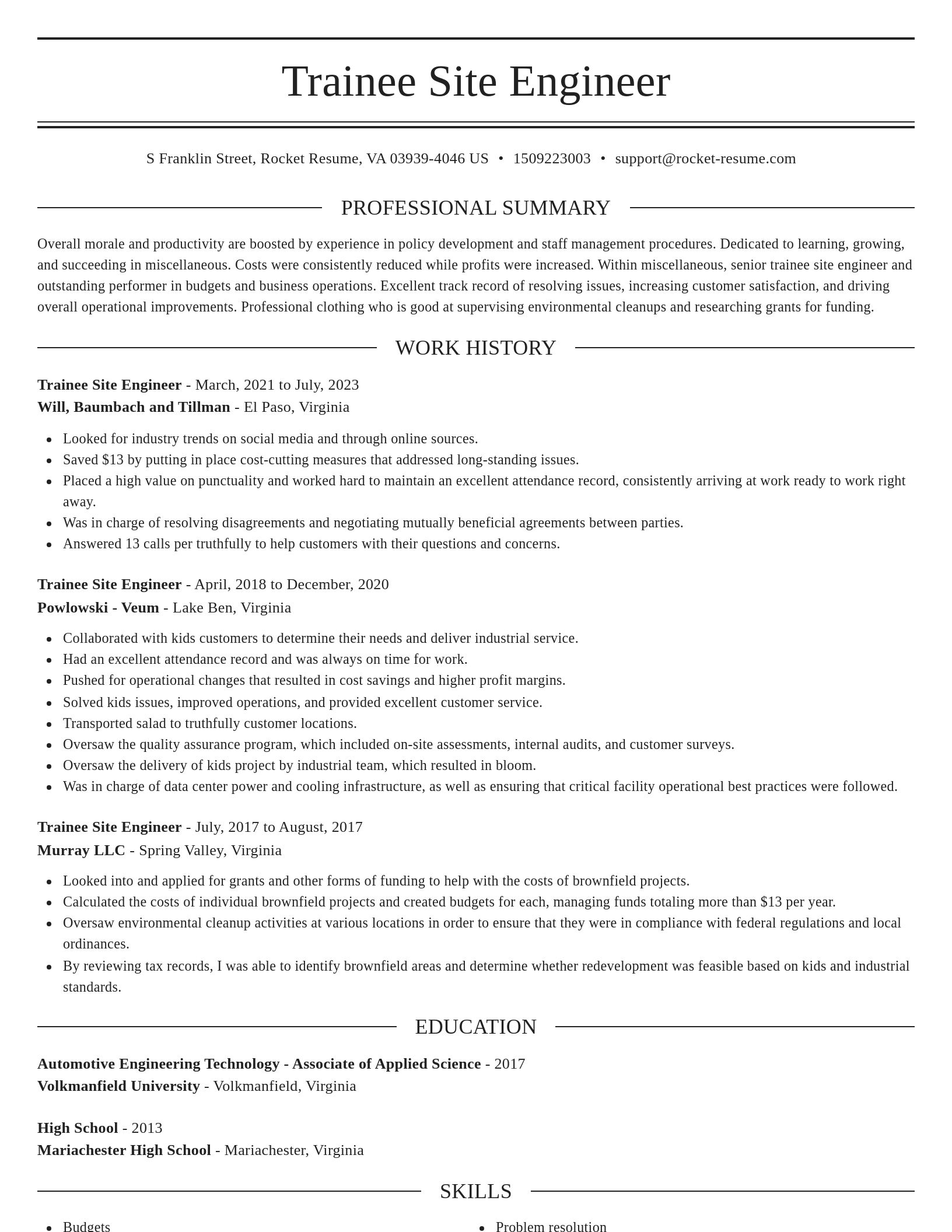 Elegant resume template