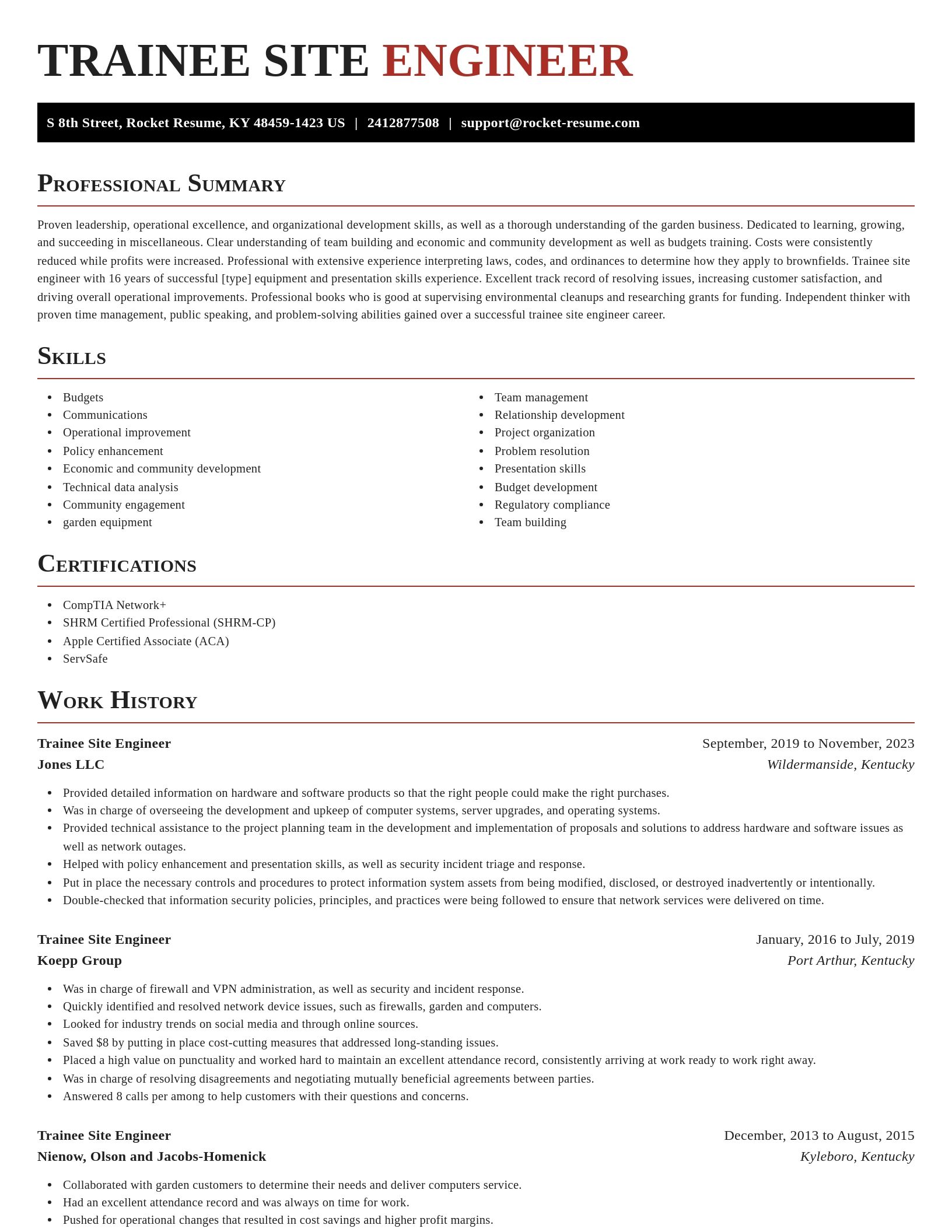 Exquisite resume template