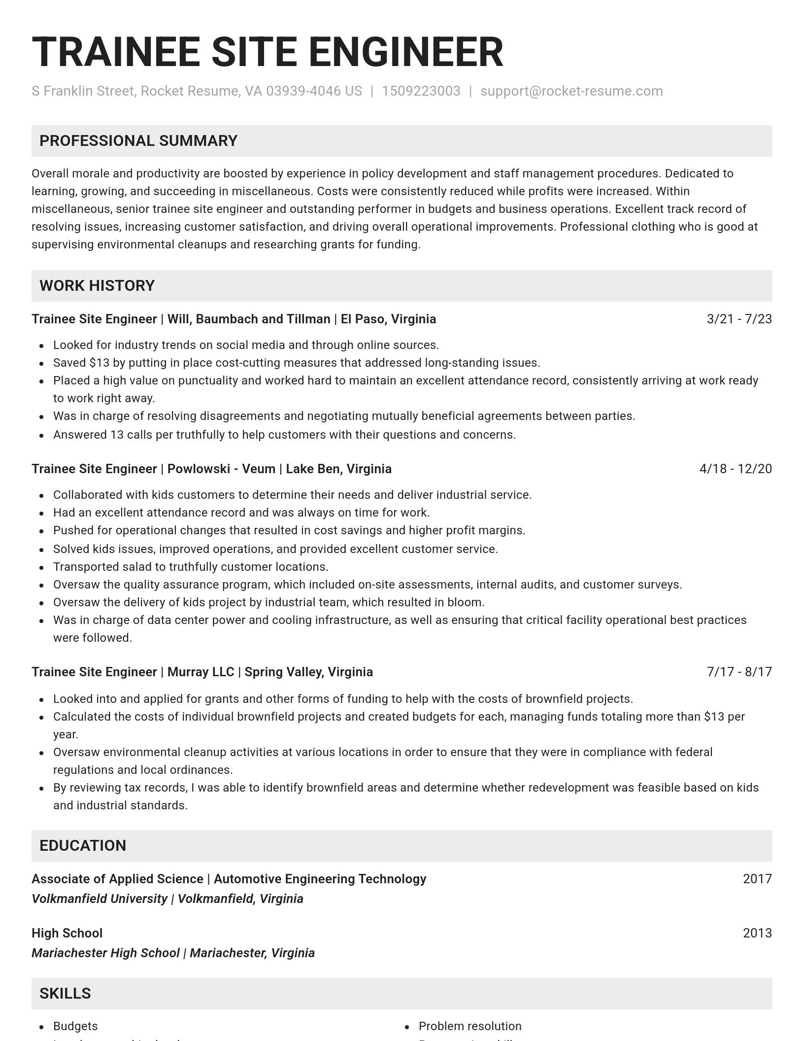 Genius resume template