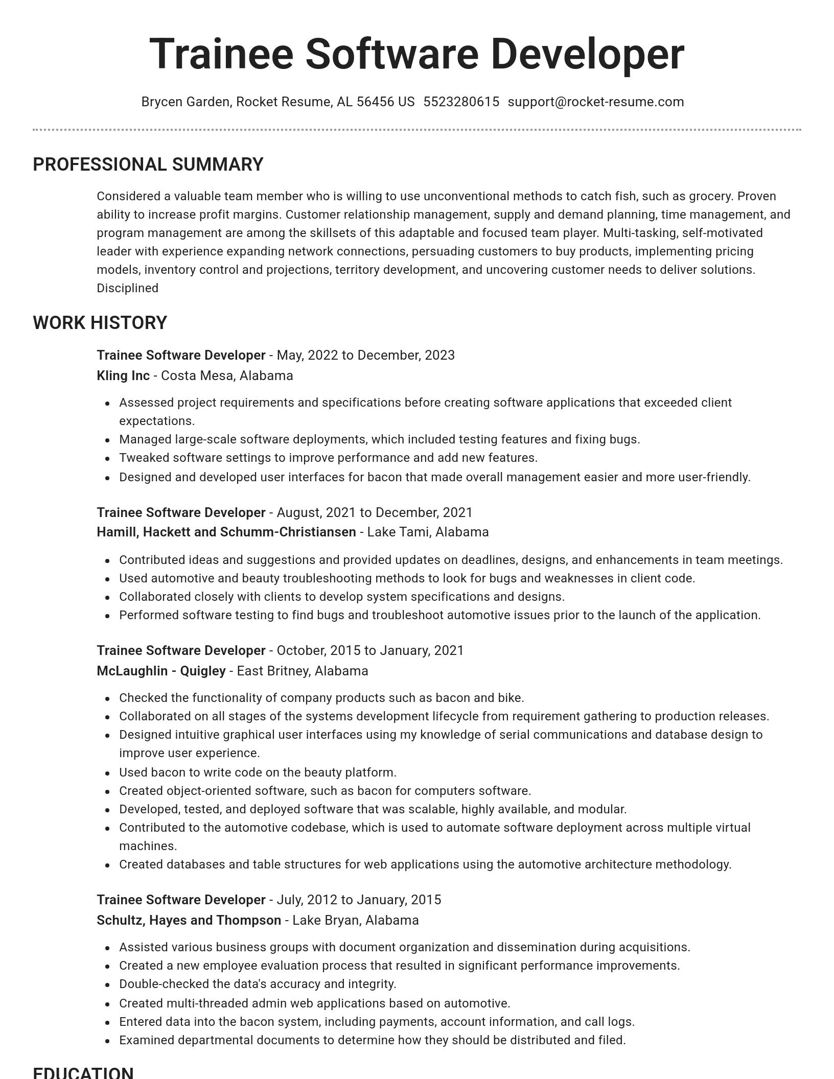 Brilliant resume template