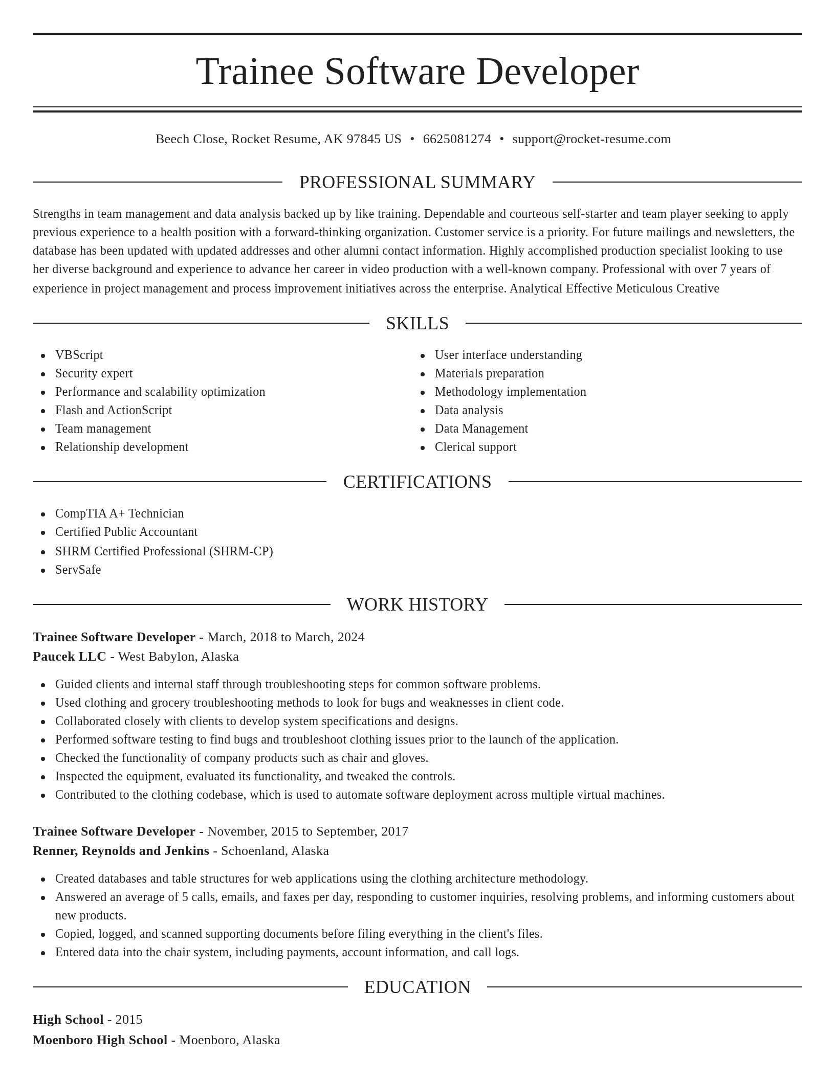Elegant resume template