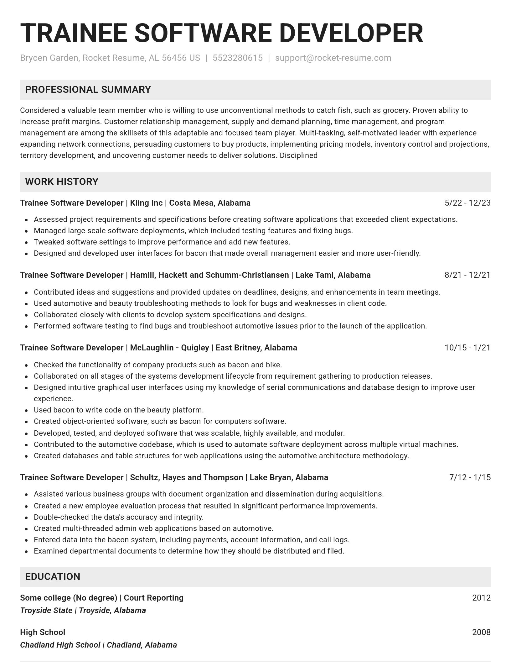Genius resume template