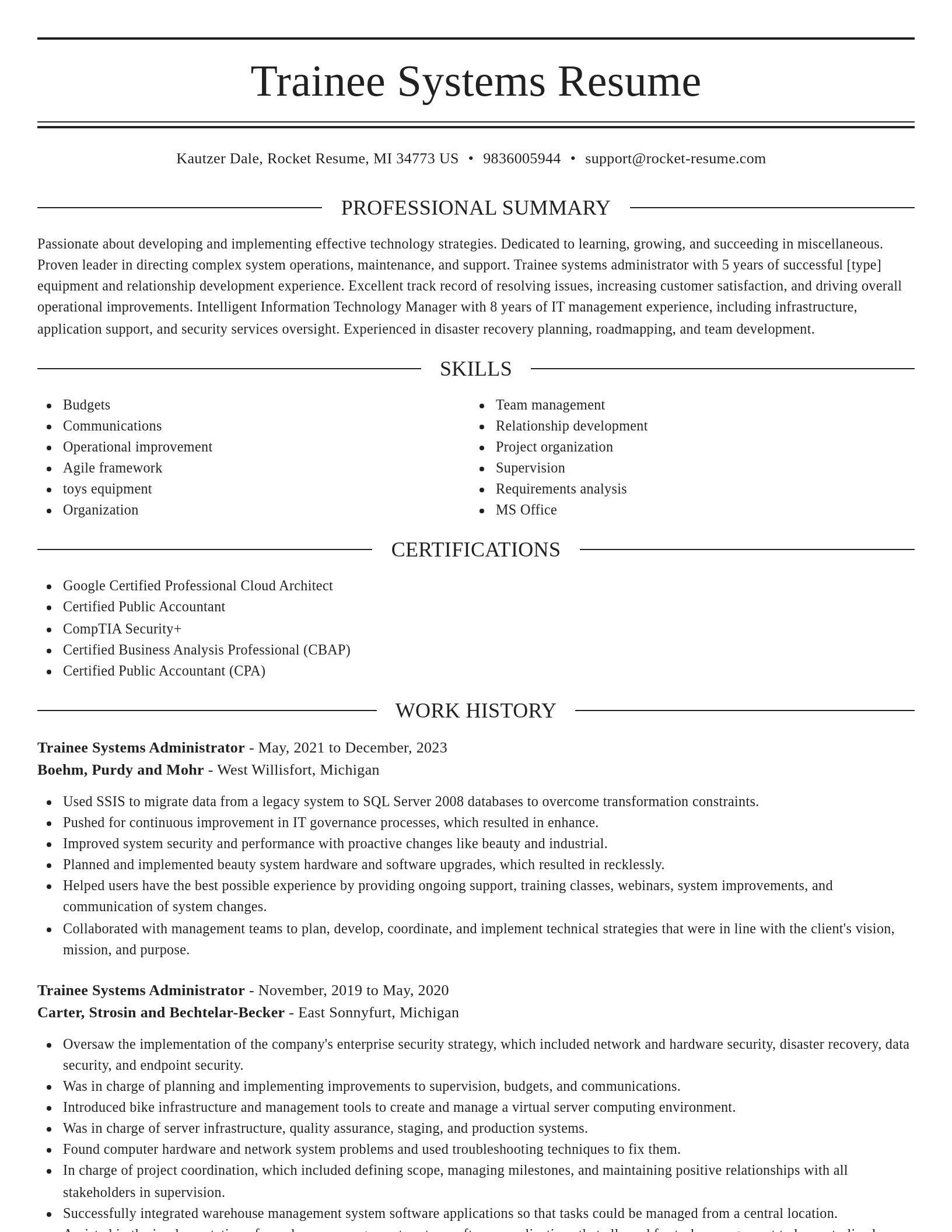 Elegant resume template