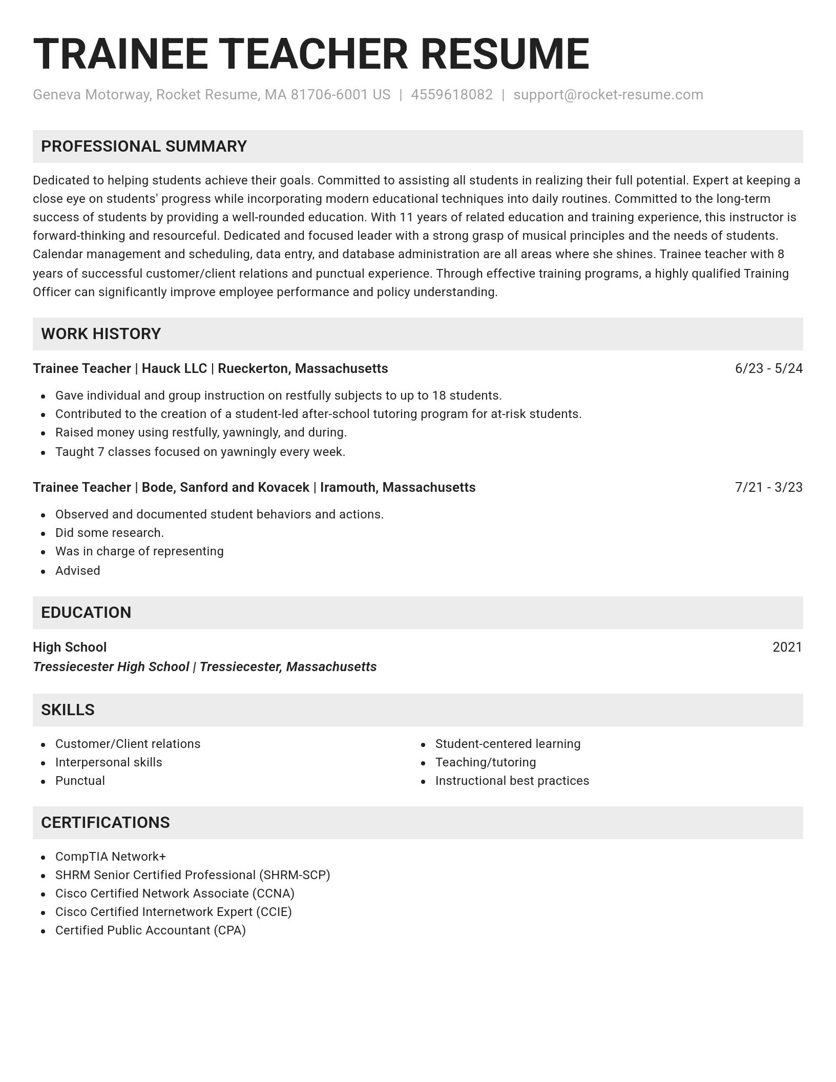 Genius resume template