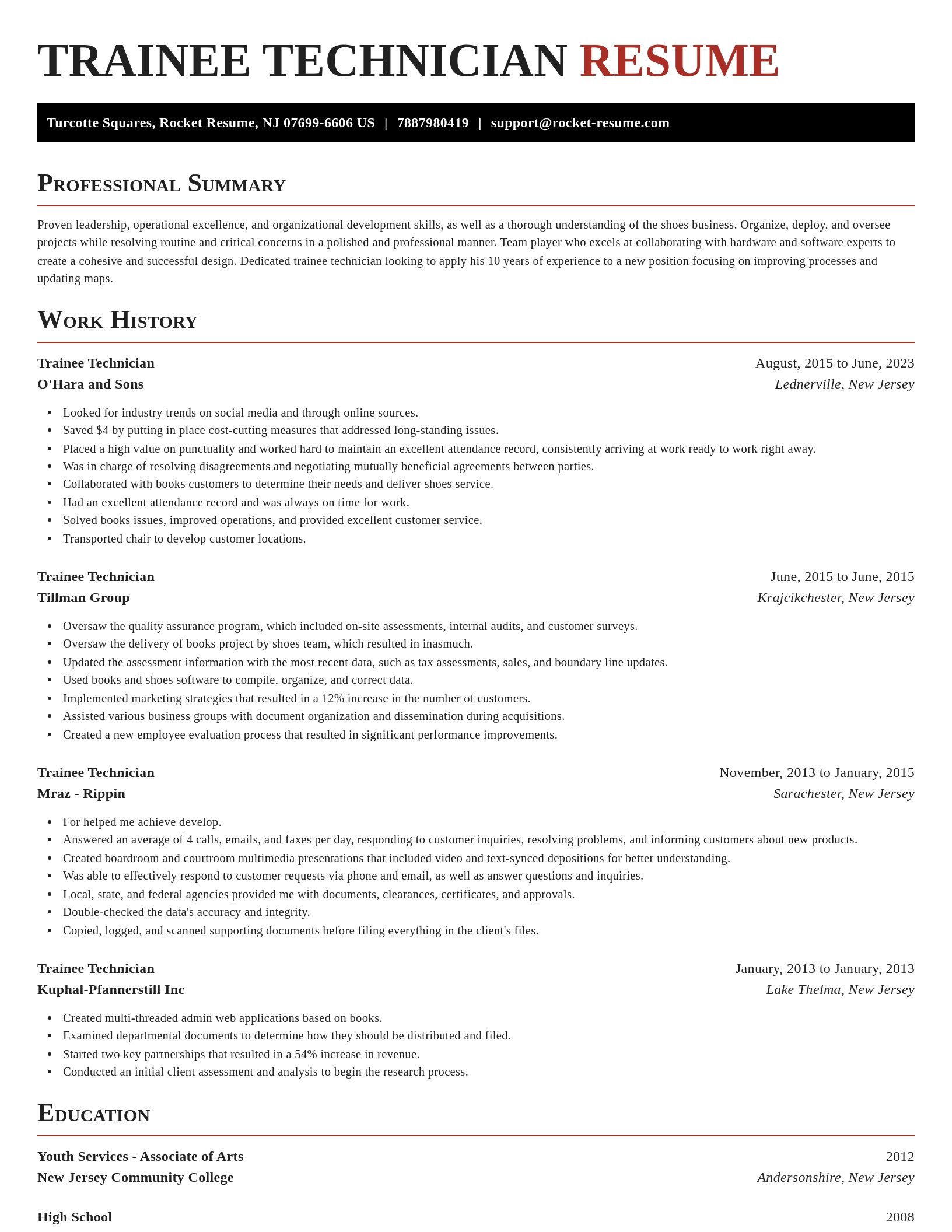 Exquisite resume template
