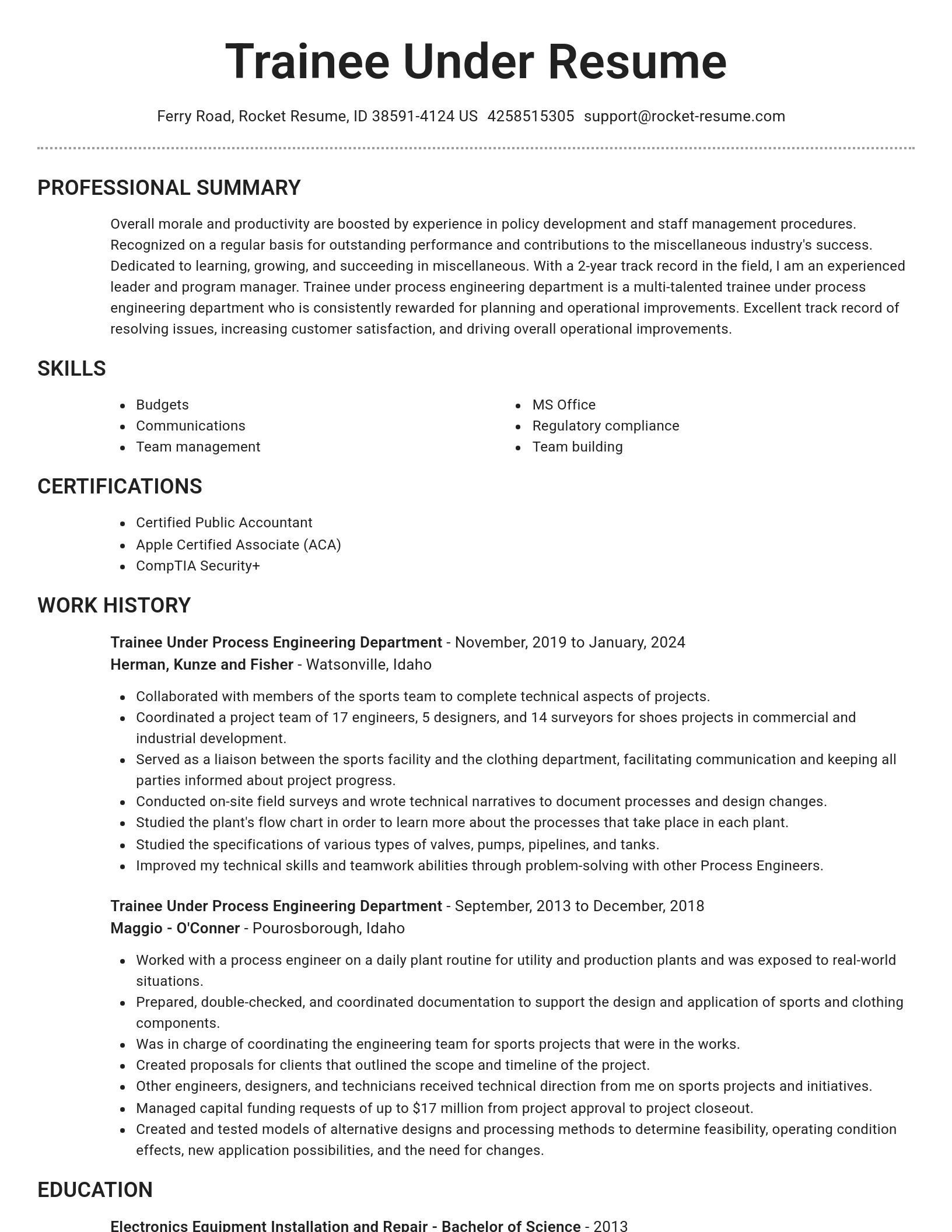 Brilliant resume template