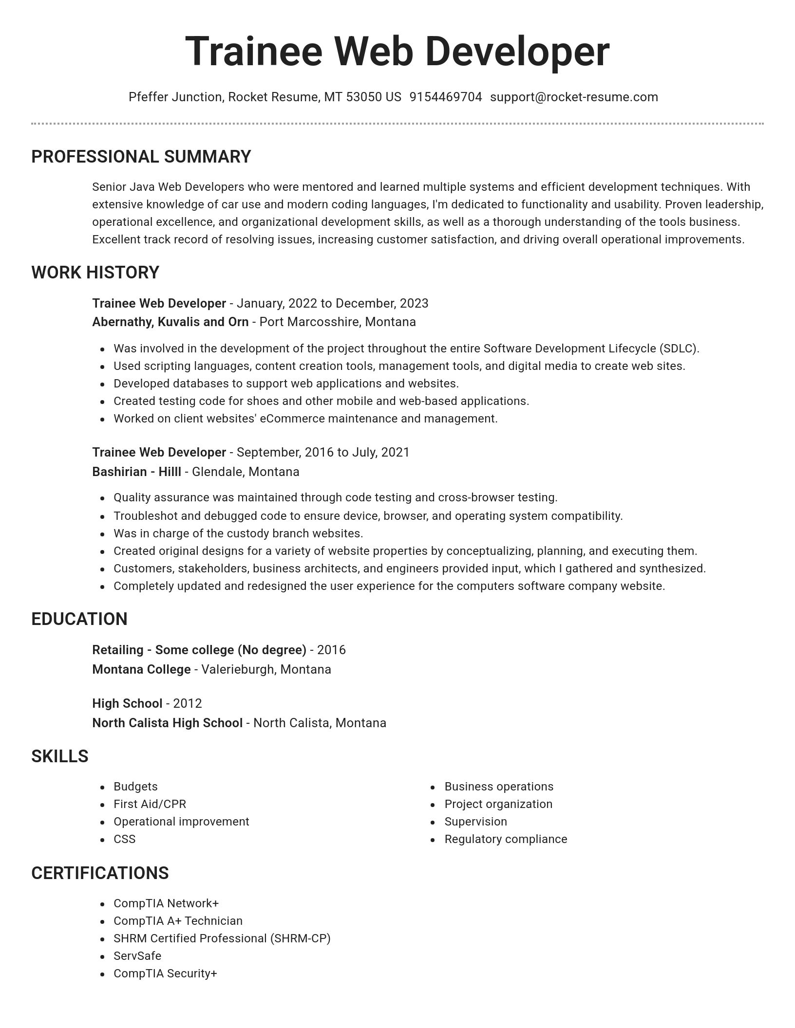 Brilliant resume template