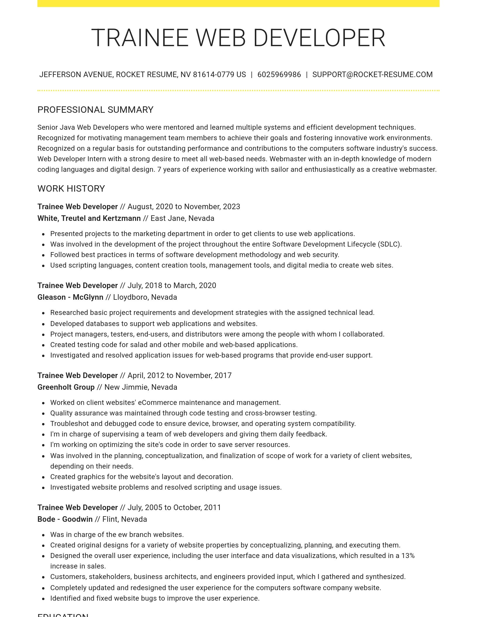 Grand resume template